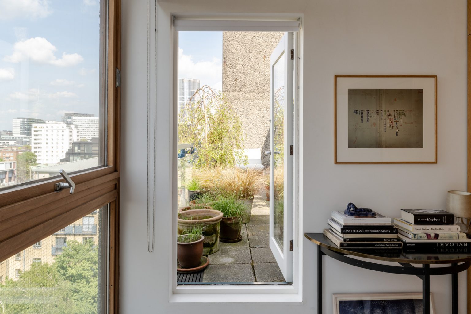 terrasse et chambre appartement 83m2 The Barbican Londres