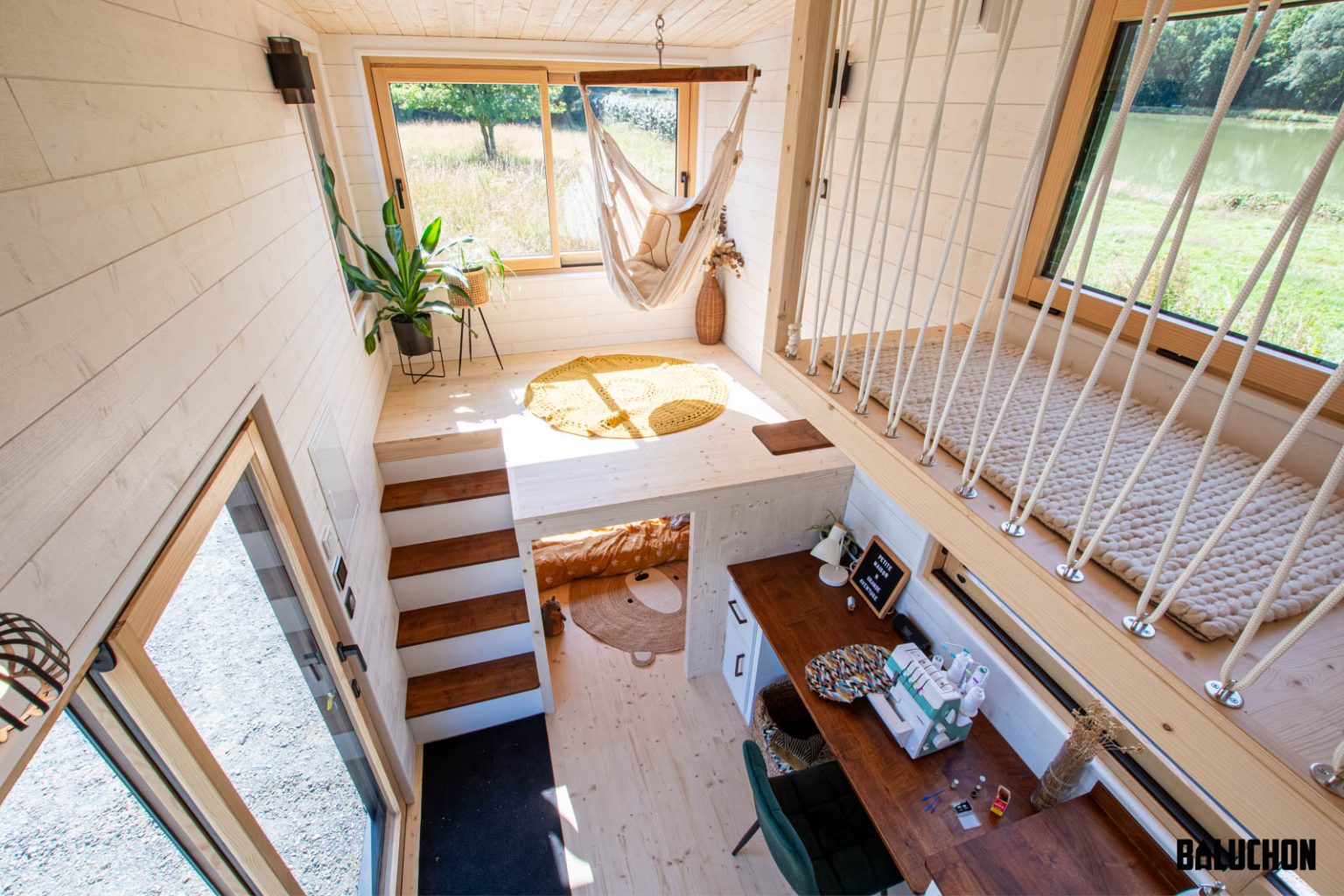 intérieur tiny house Baluchon française Nouvelle Danse