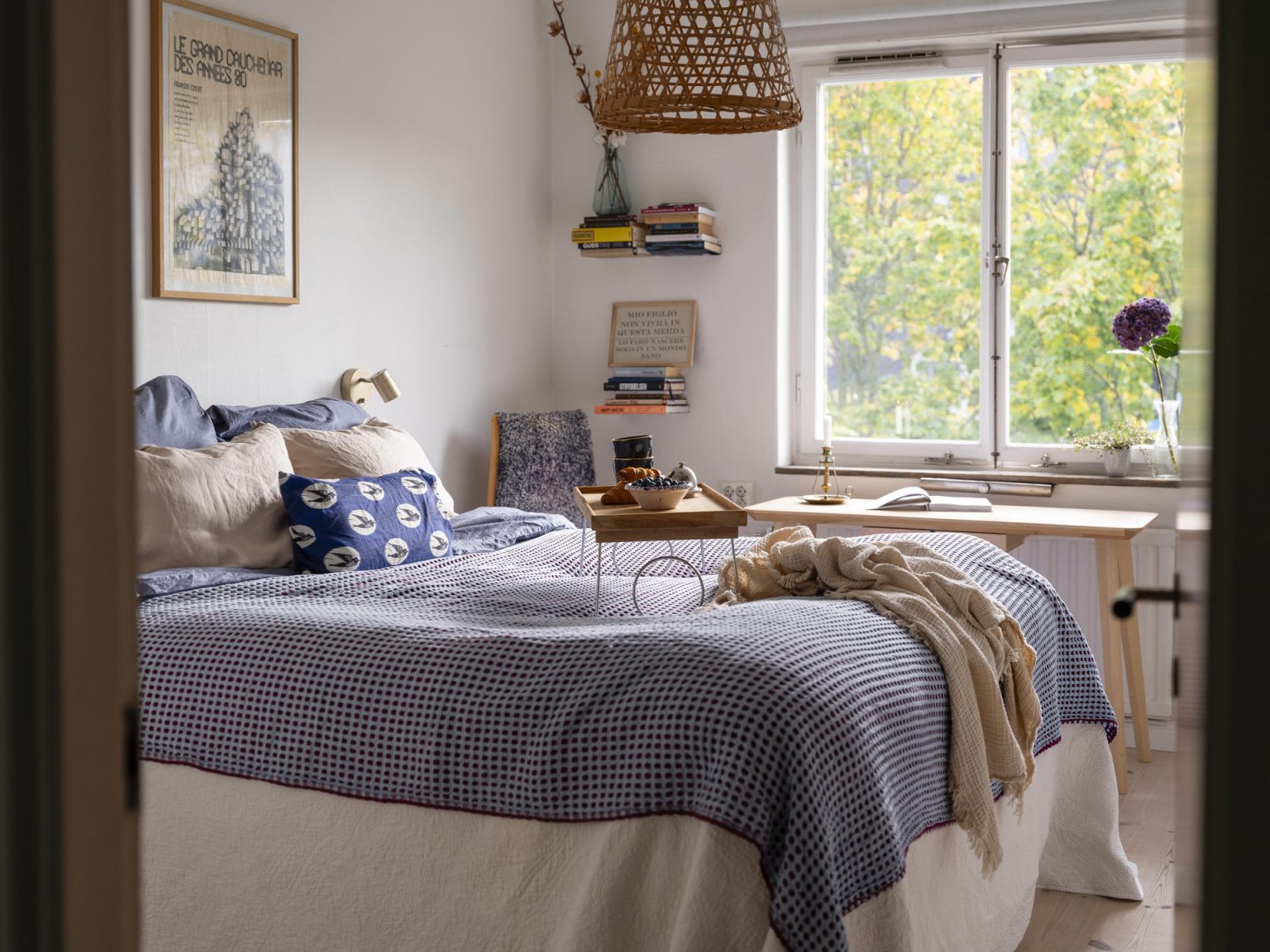 chambre décoration bleue