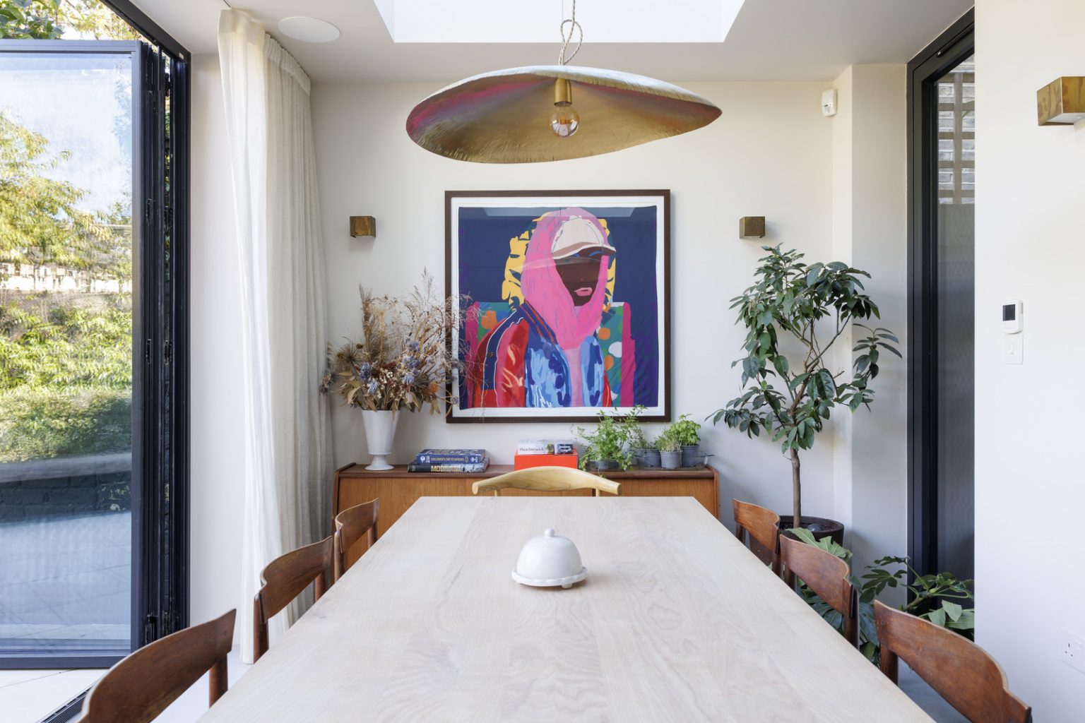 salle à manger dans extension maison Londres décoration contemporaine