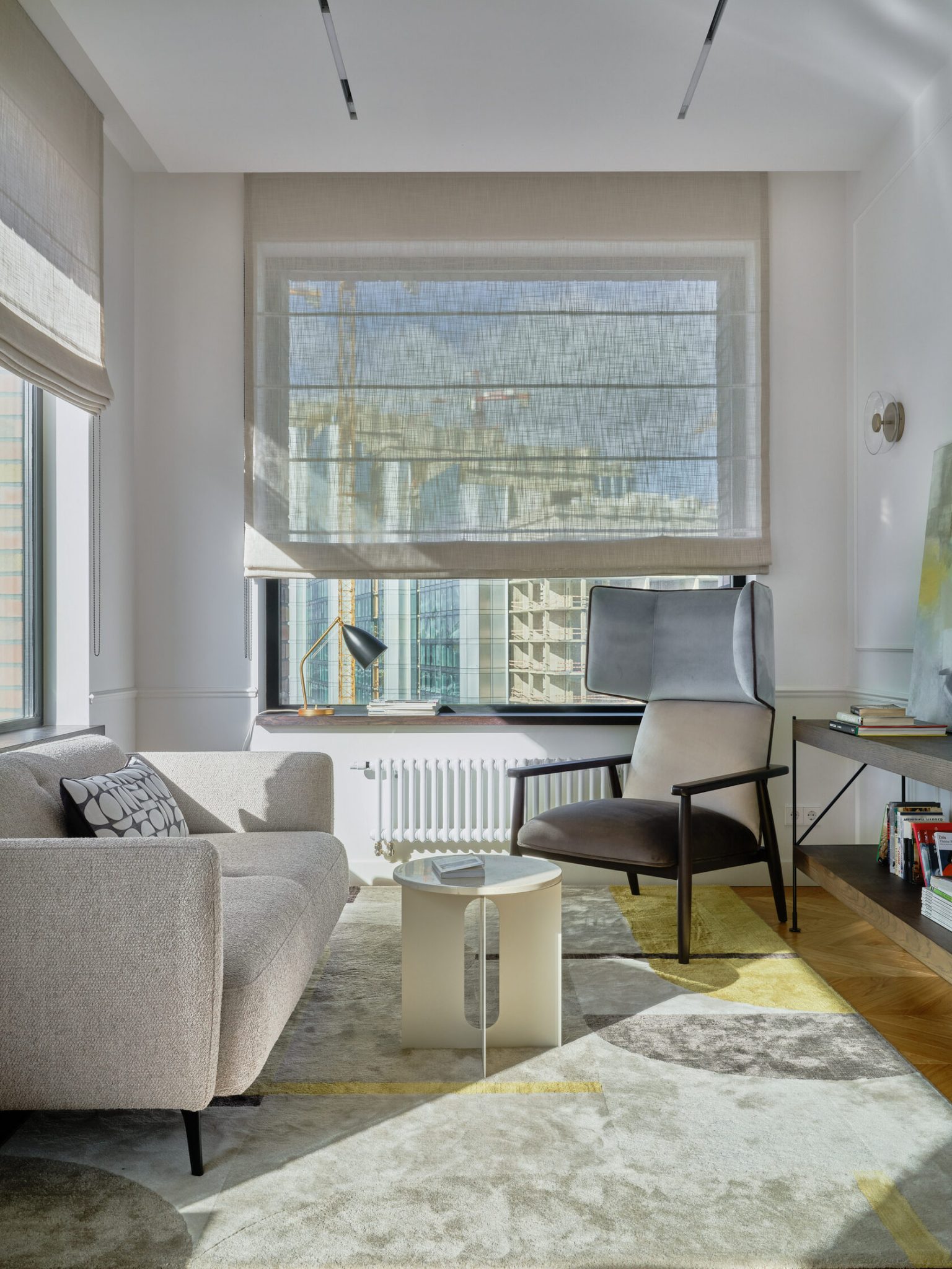 salon décoration contemporaine petit trois-pièces de 55m2