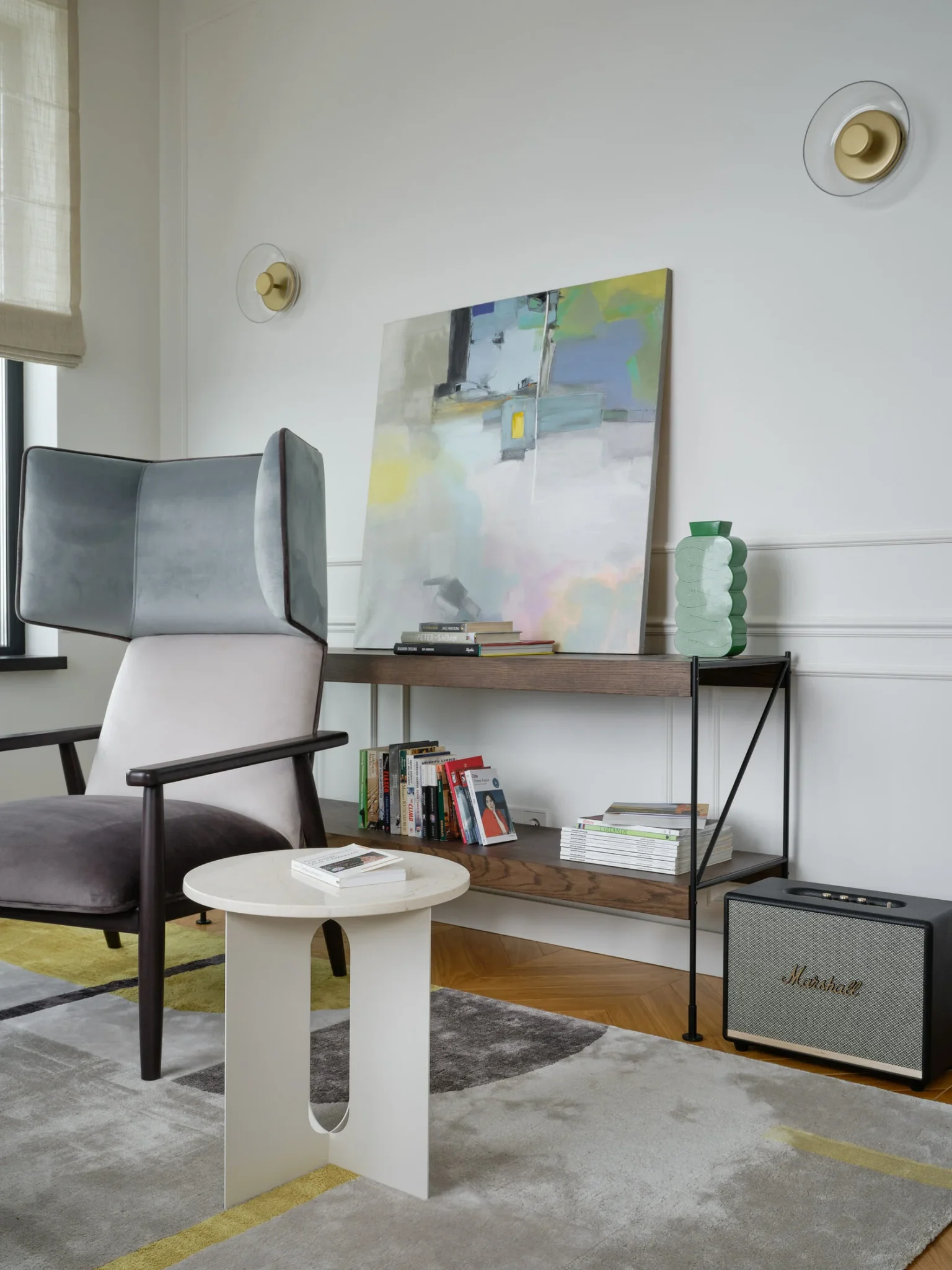 salon décoration contemporaine petit trois-pièces de 55m2