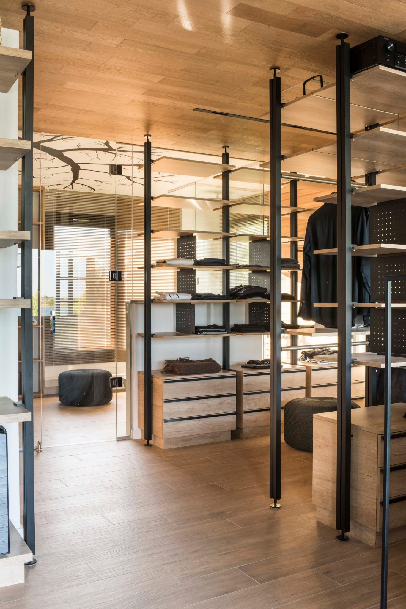 dressing ouvert bois