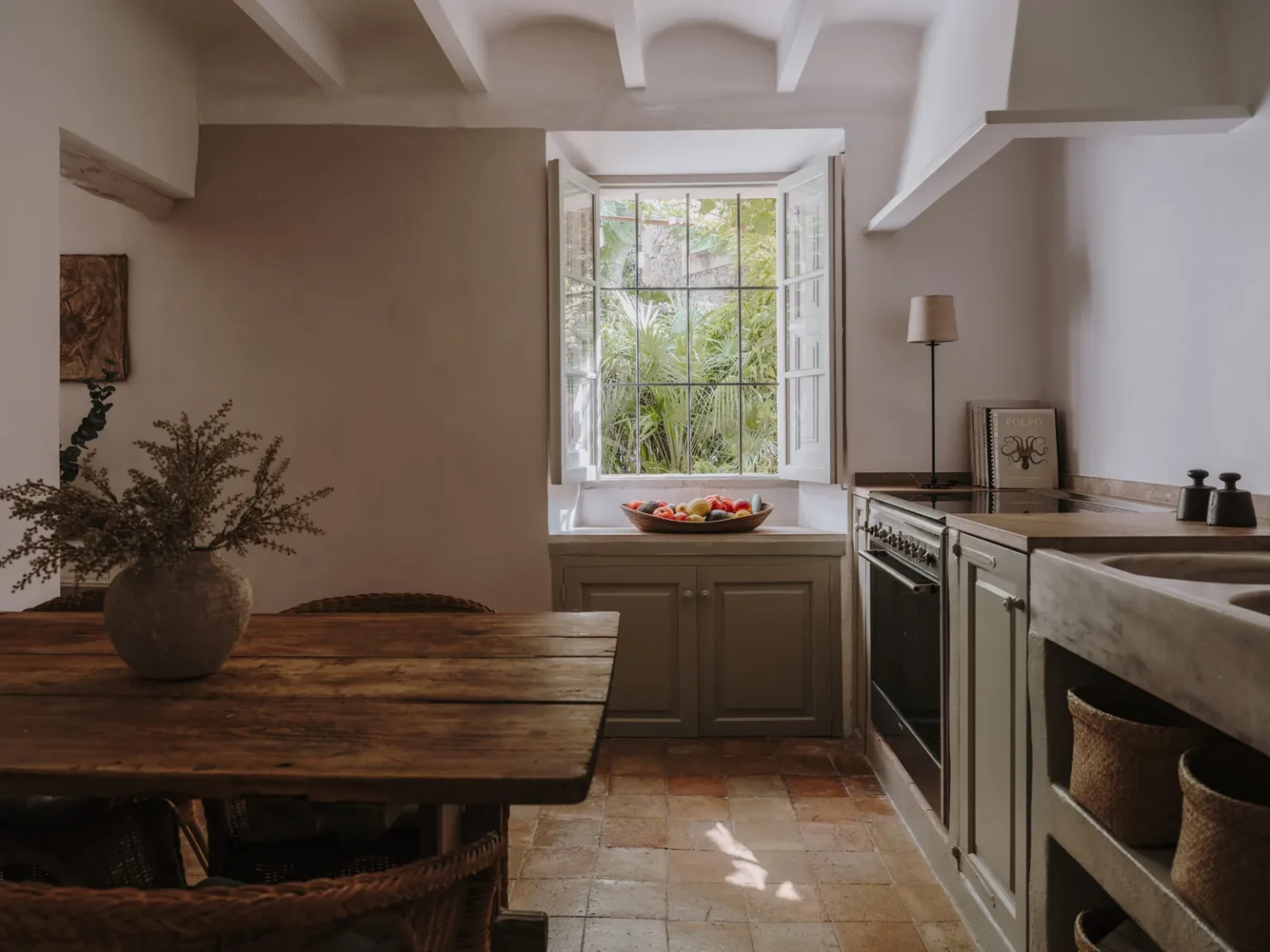 cuisine vert olive décoration rustique chic