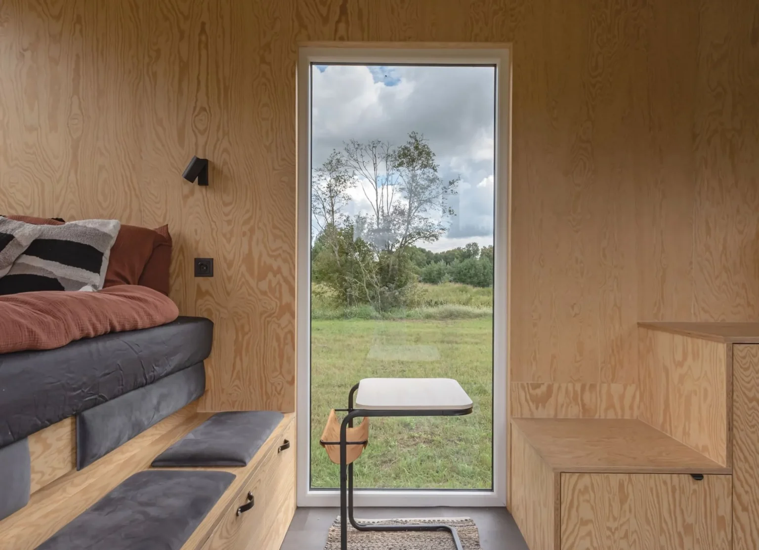 zone chambre mini maison mobile