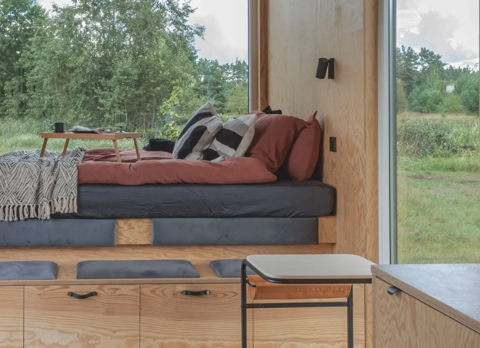 zone chambre mini maison mobile