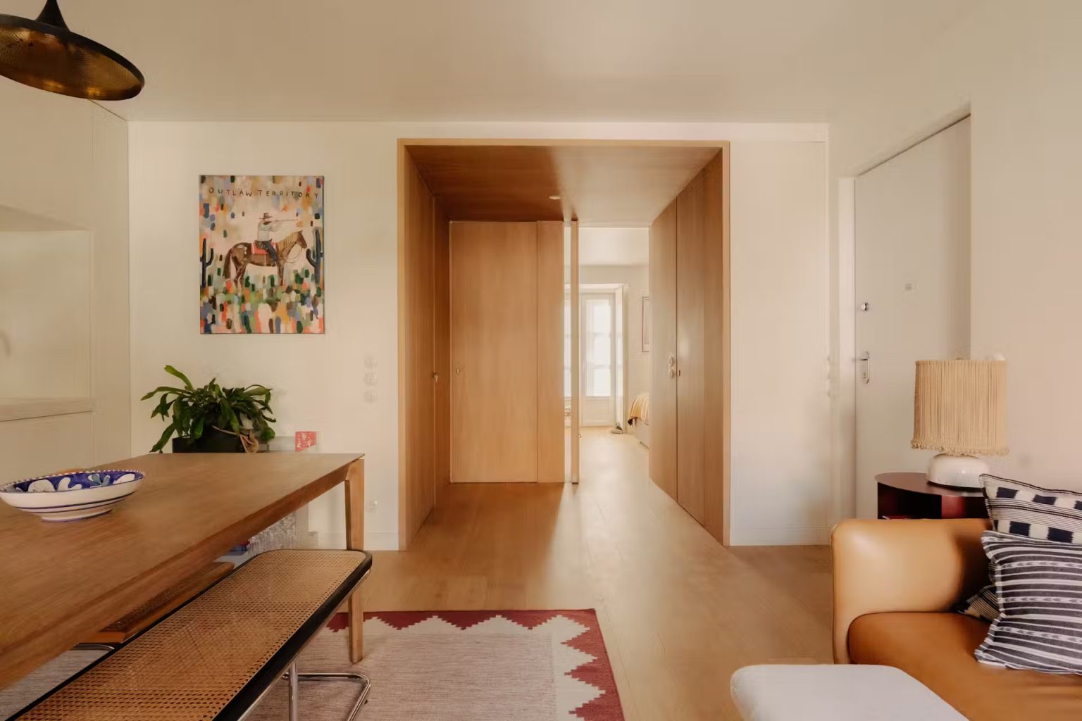 salon salle à manger et cuisine ouverte appartement 65m2