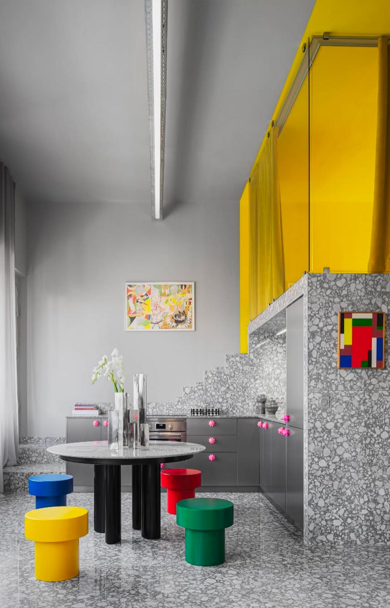 cuisine et salle à manger décoration design inspirée du Bauhaus