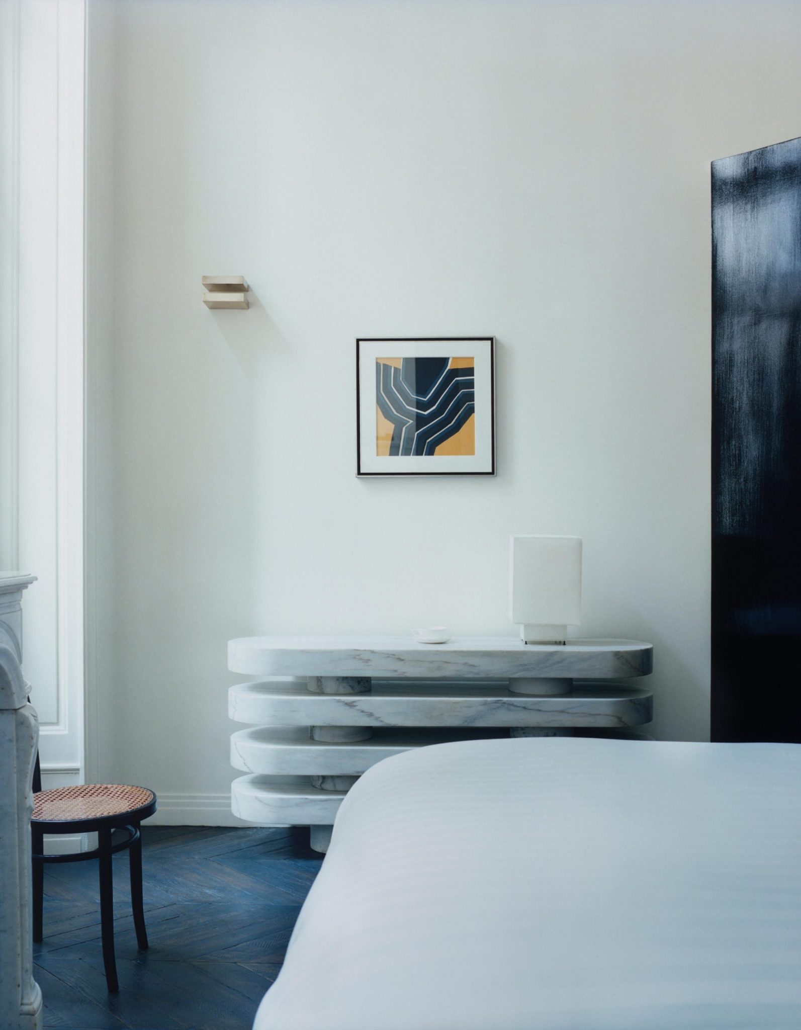 chambre décoration monochrome et minimaliste