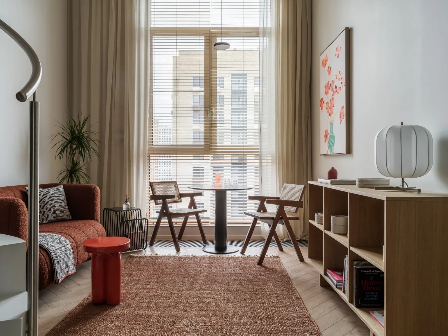 salon studio 28m2 avec mezzanine décoration contemporaine