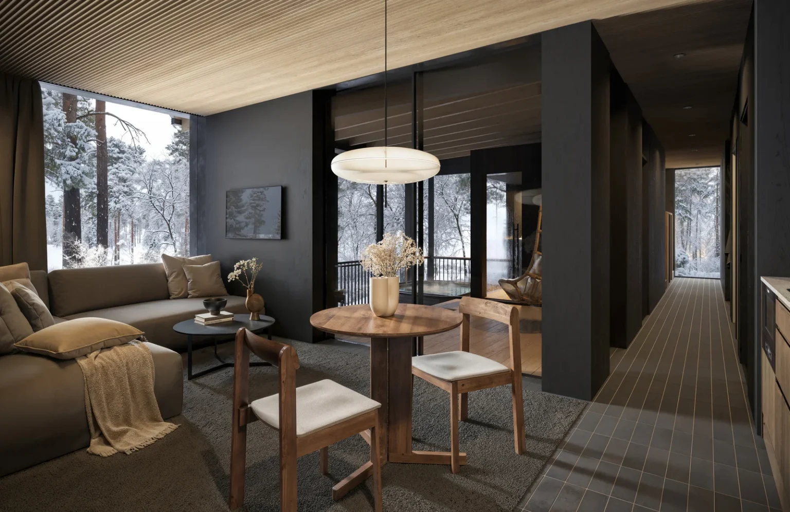 salon design petite maison 57m2