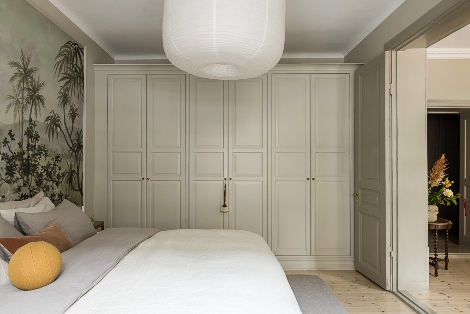 chambre papier peint Coordonné – Paisaje Con Flamencos ancien appartement rénové