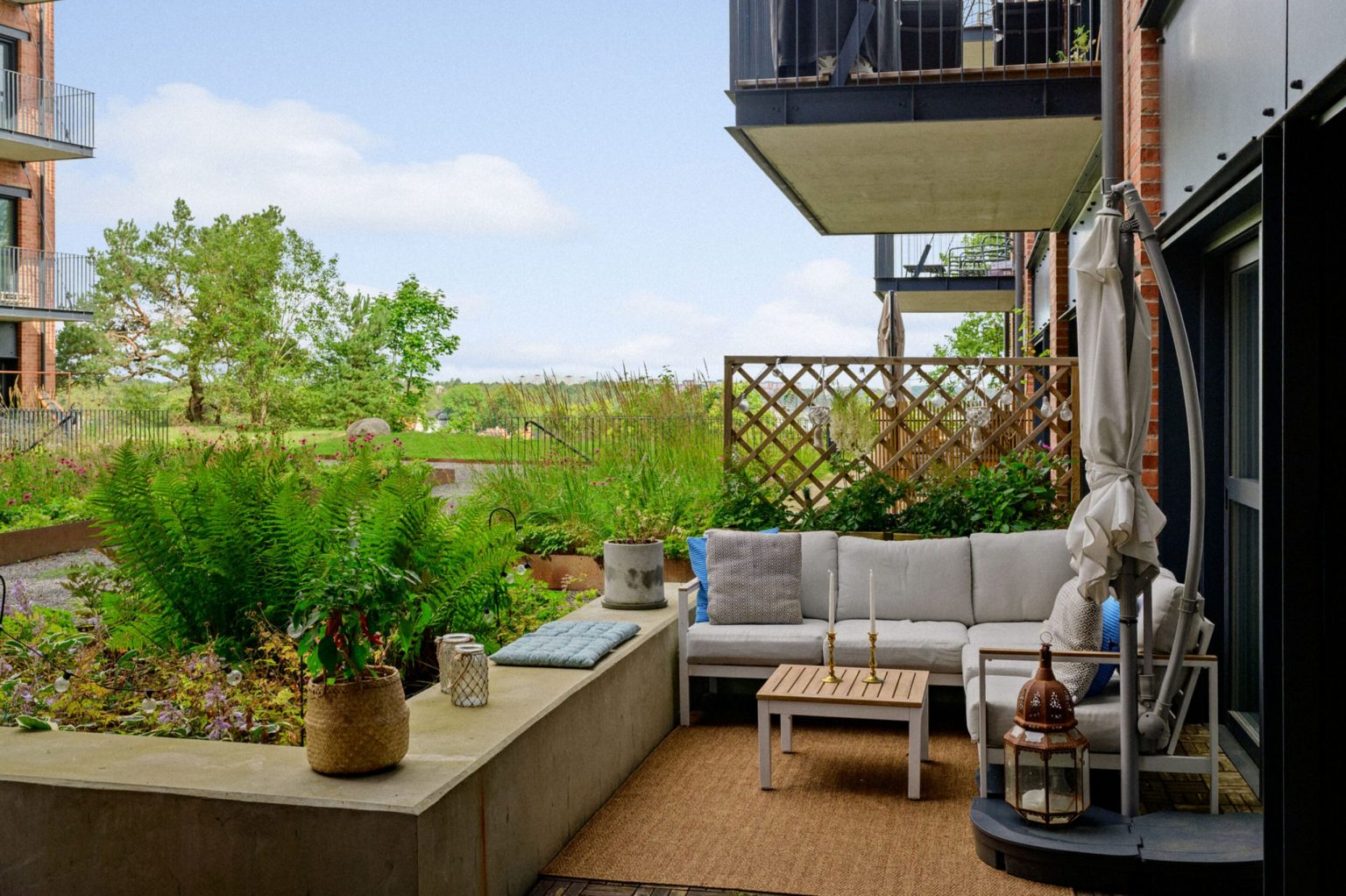 terrasse aménagée appartement