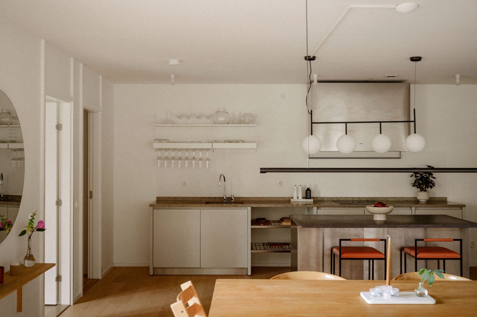 salle à manger et cuisine décoration scandinave et naturelle