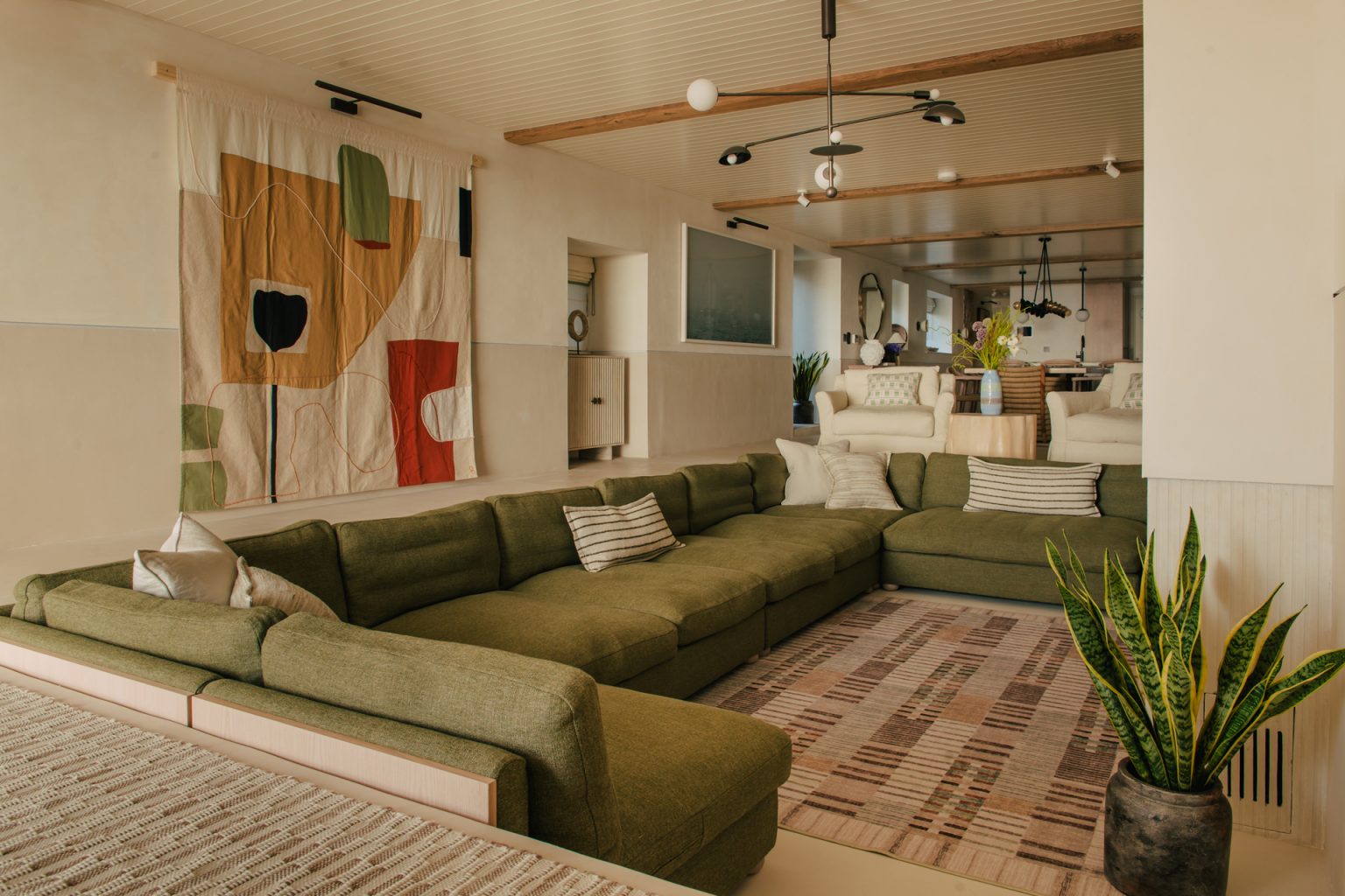 salon canapé intégré décoration contemporaine