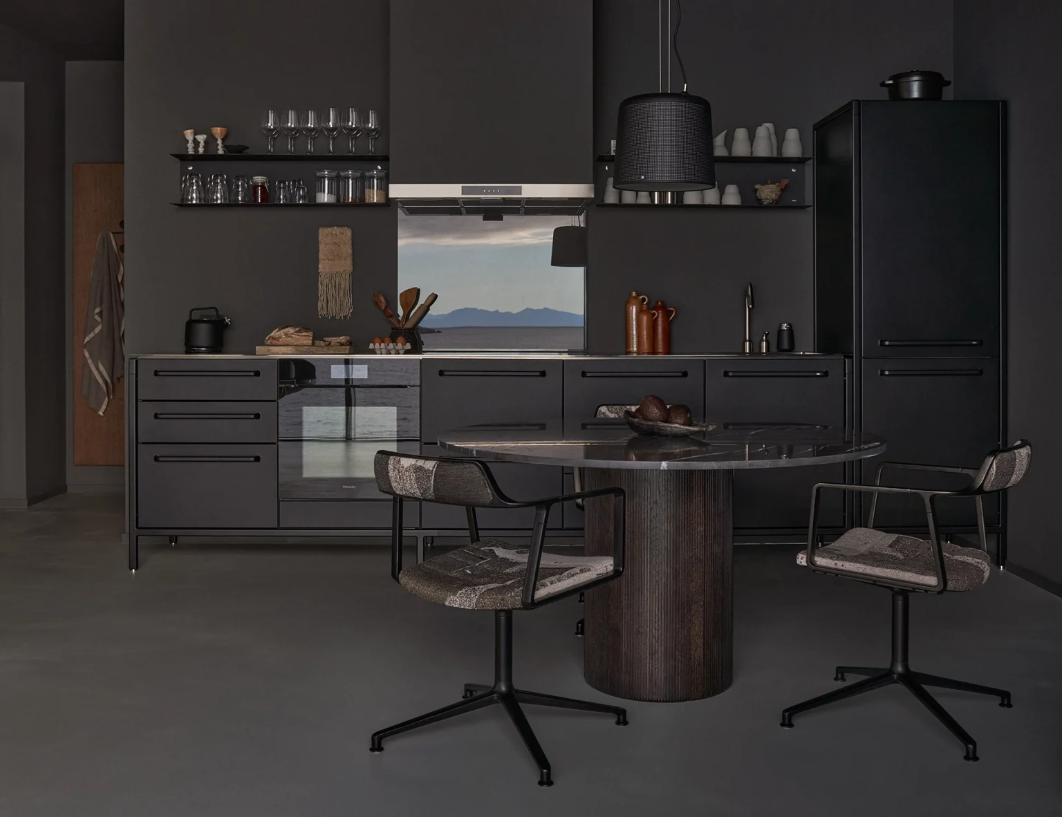 cuisine et salle à manger maison contemporaine 70m2 Vipp