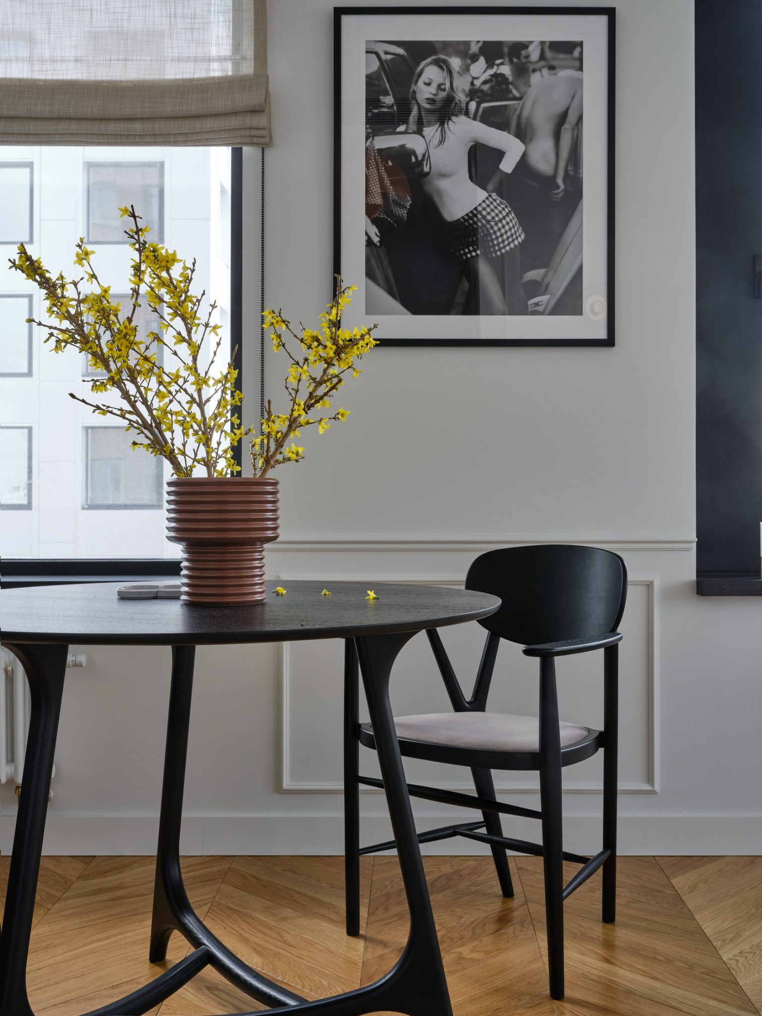 salle à manger décoration contemporaine petit trois-pièces de 55m2