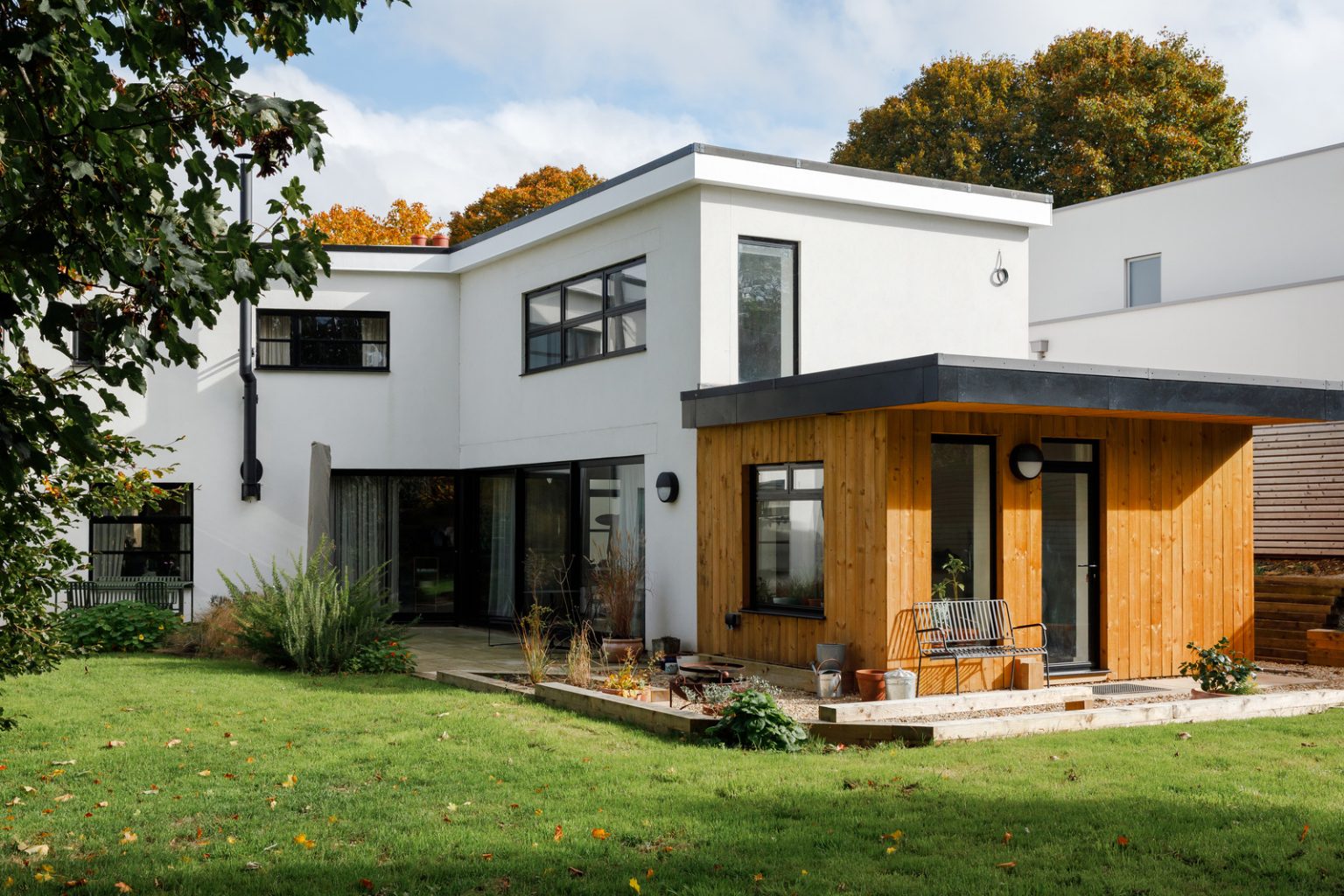 maison des années 1950 agrandie décoration contemporaine