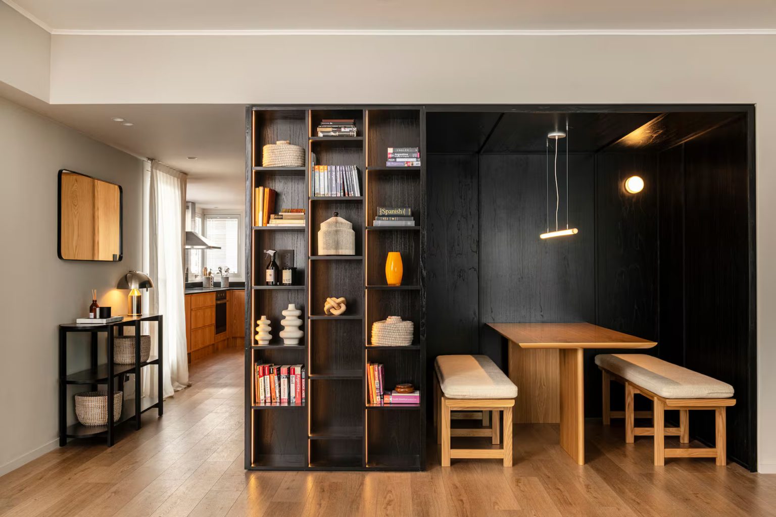 salle à manger décoration contemporaine appartement avec terrasse Buenos Aires