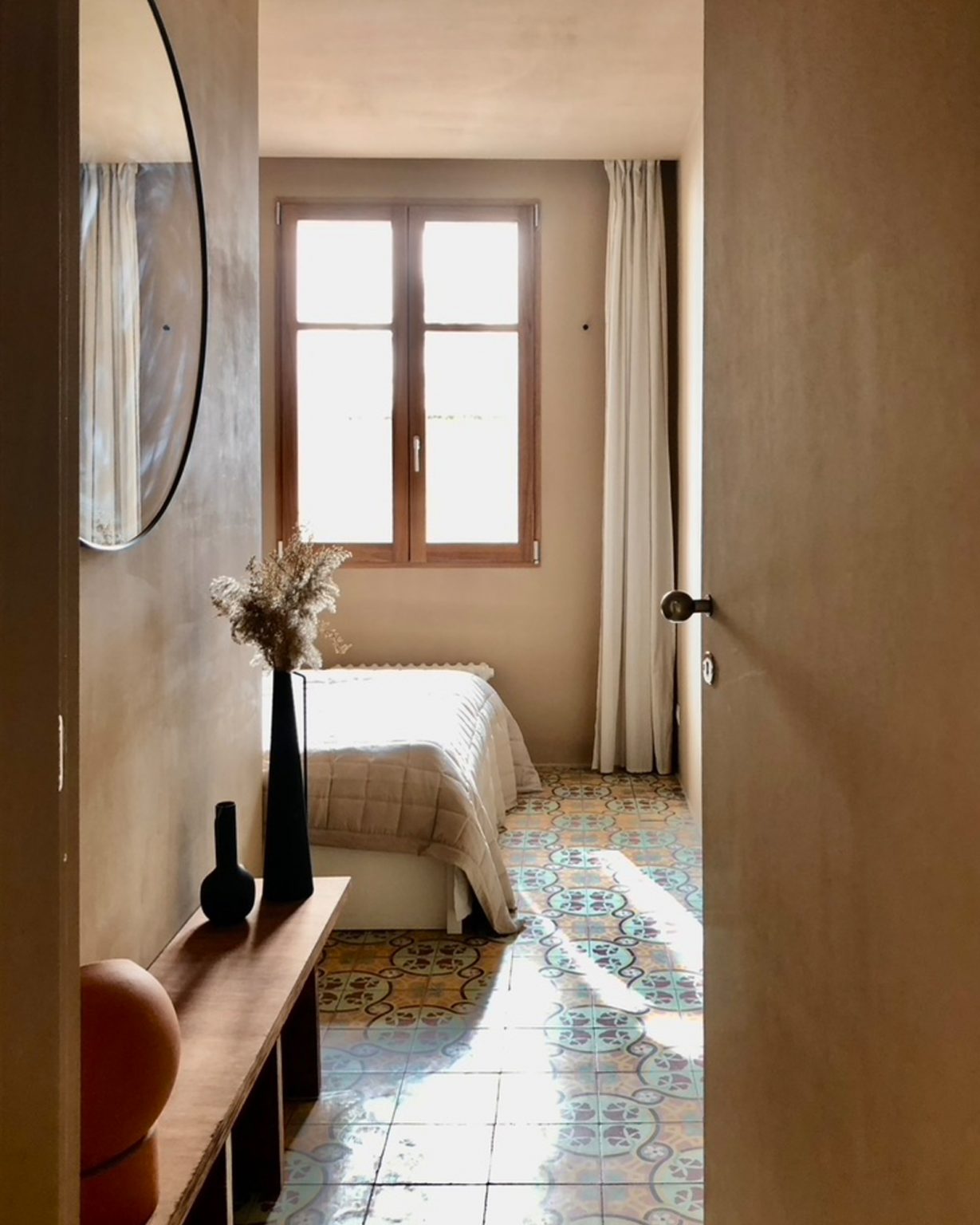 chambre sol carreaux de ciment 