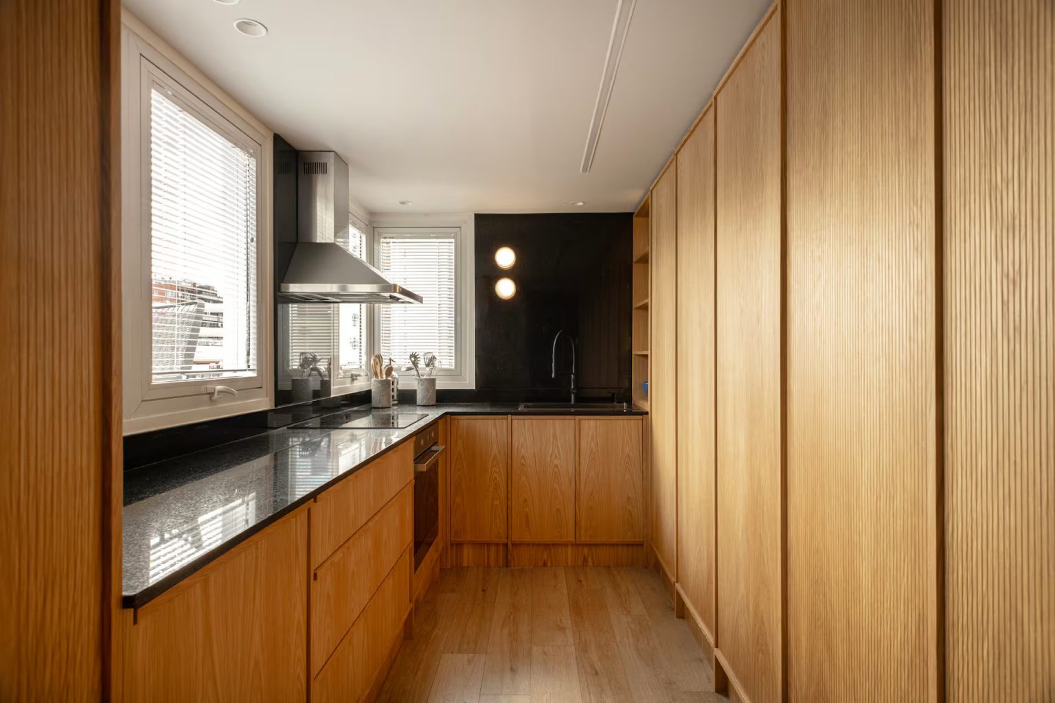 cuisine bois décoration contemporaine appartement avec terrasse Buenos Aires