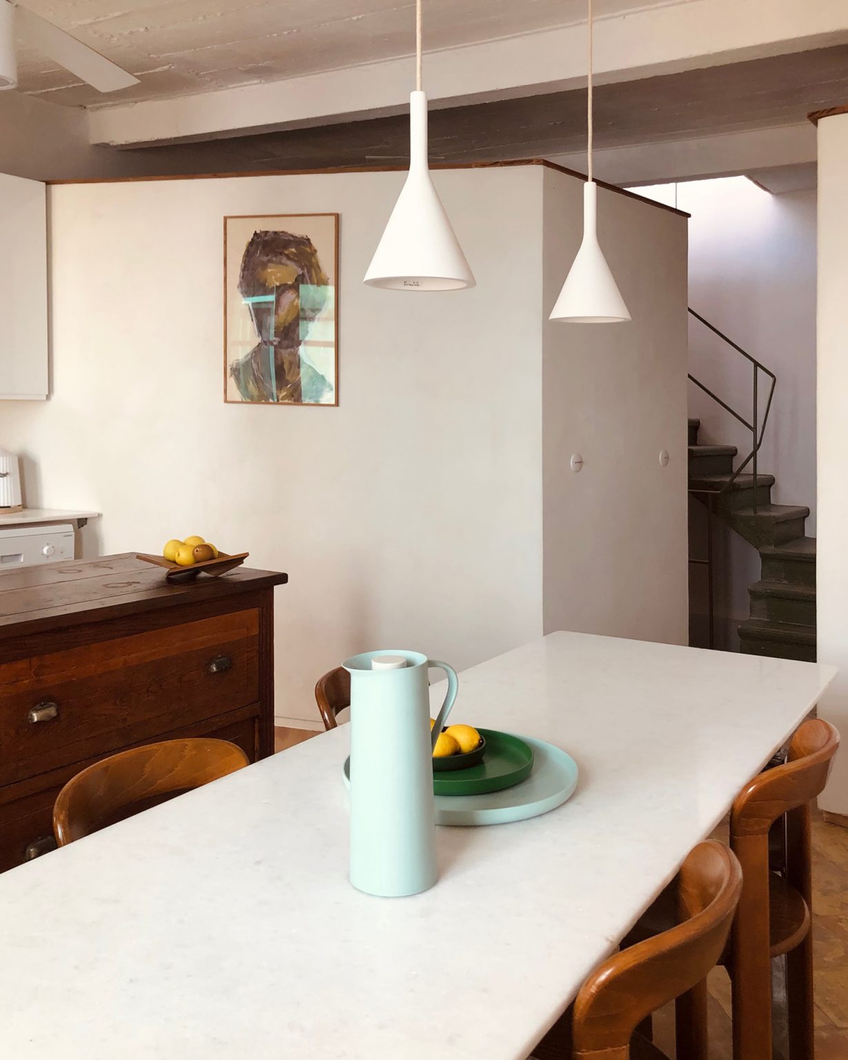 cuisine maison de ville ancienne rénovée Arles