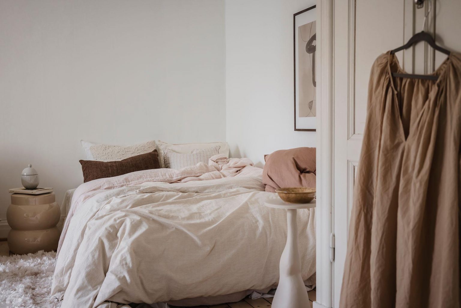 salon et chambre décoration scandinave studio 42m2