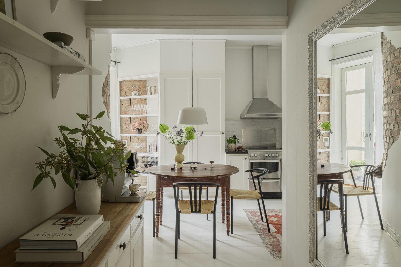 cuisine et salle à manger appartement ancien décoration scandinave