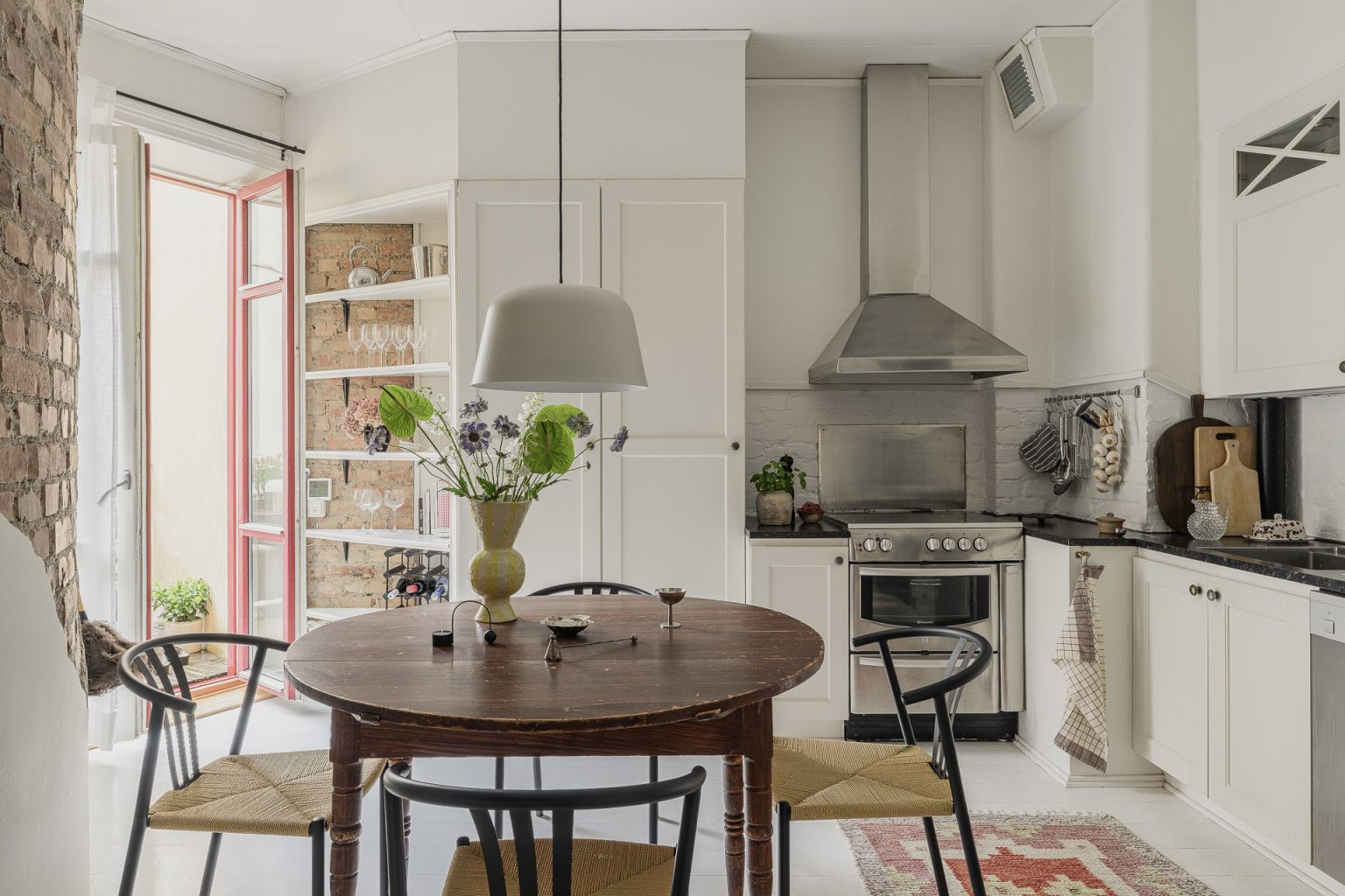 cuisine et salle à manger appartement ancien décoration scandinave