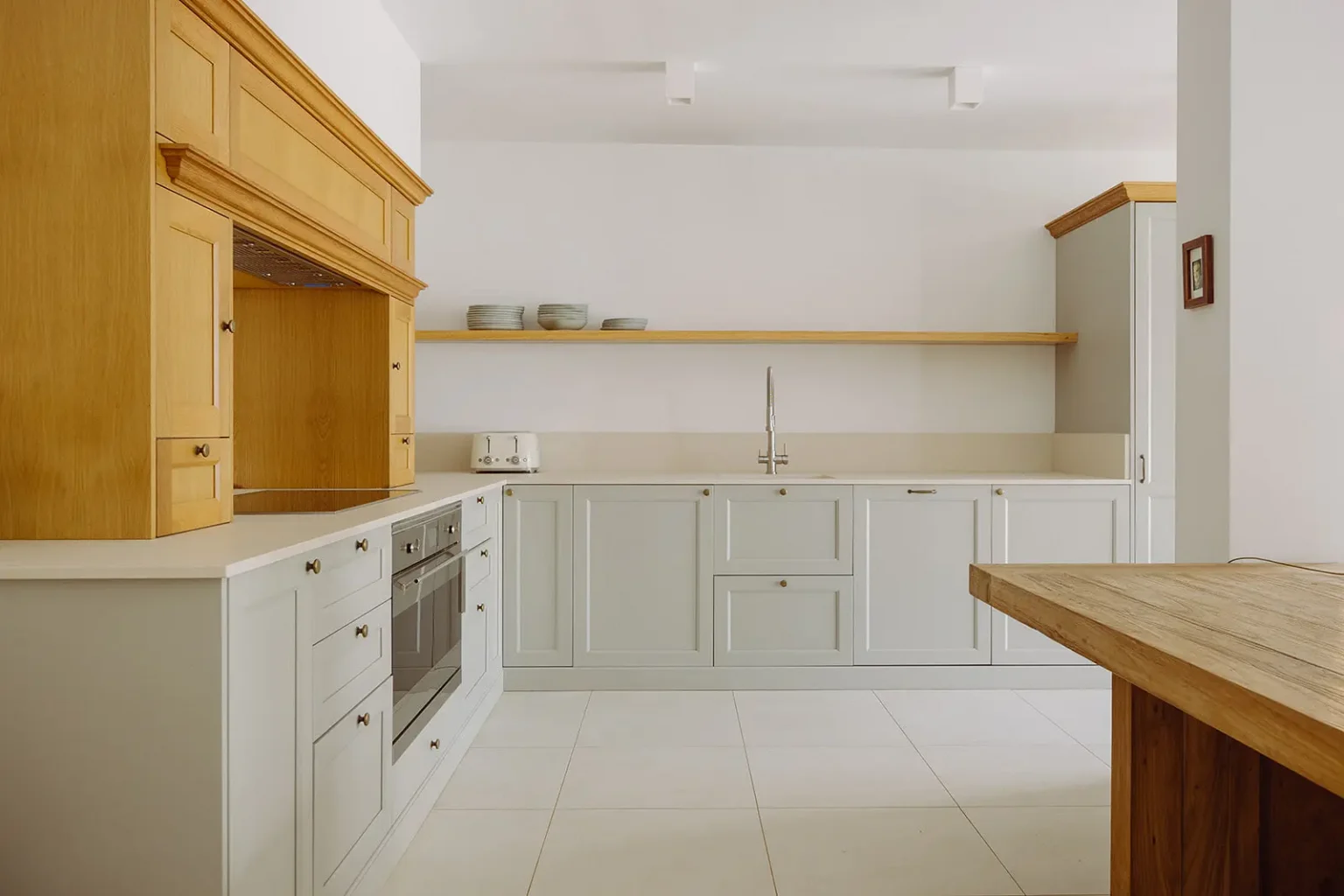 cuisine style shaker maison Minorque avec piscine Can Bia