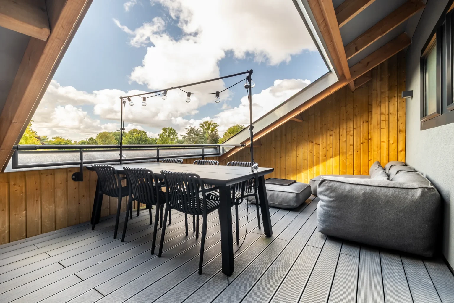 terrasse sur le toit type tropézienne