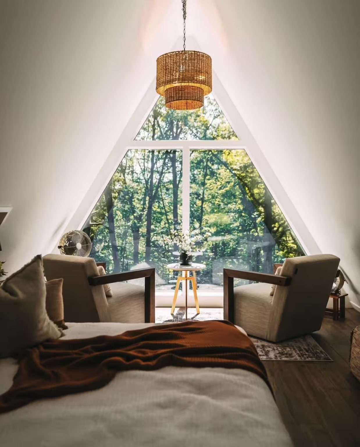 chambre maison A-Frame 100m2