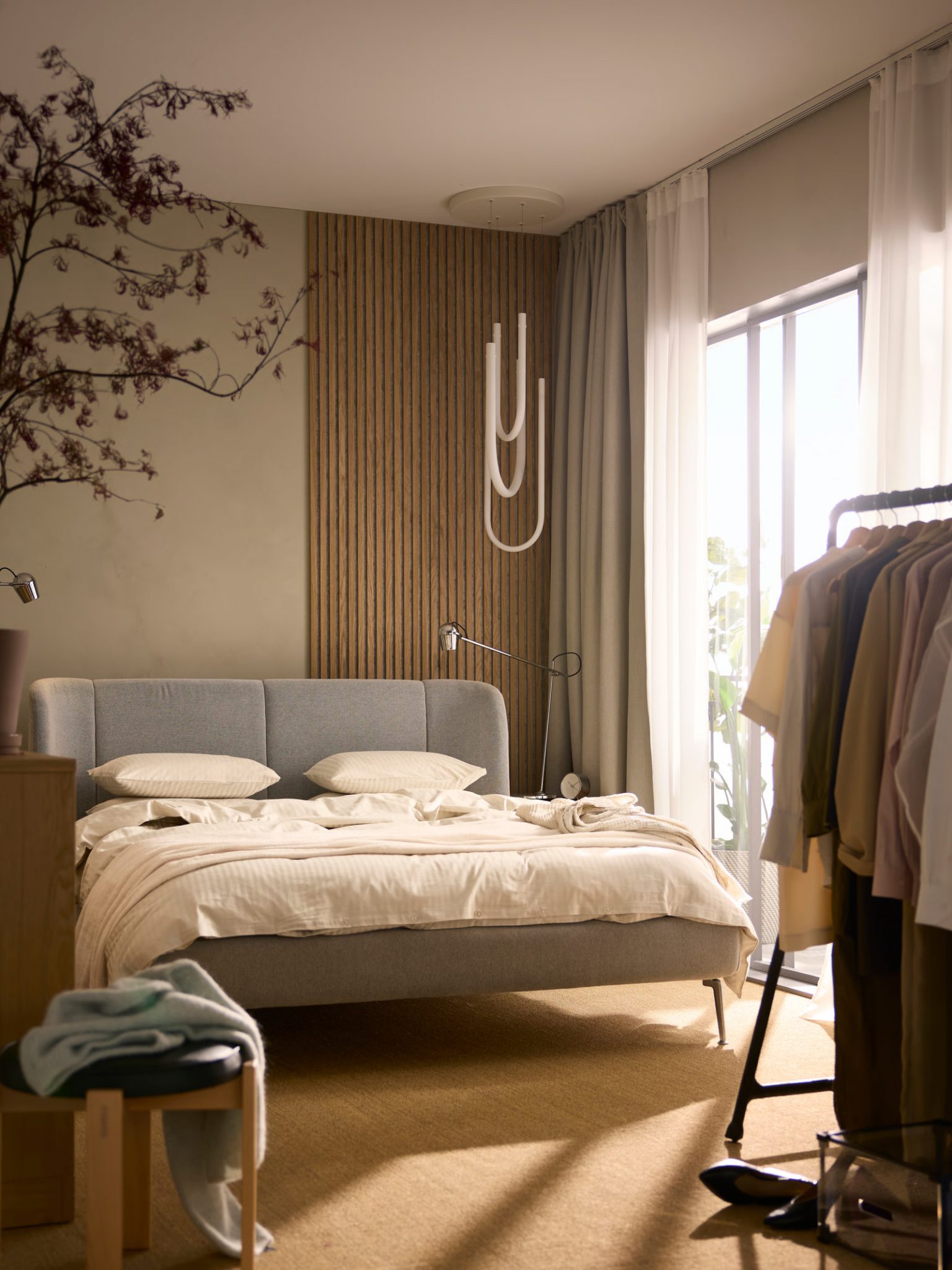 chambre IKEA contemporaine décoration naturelle