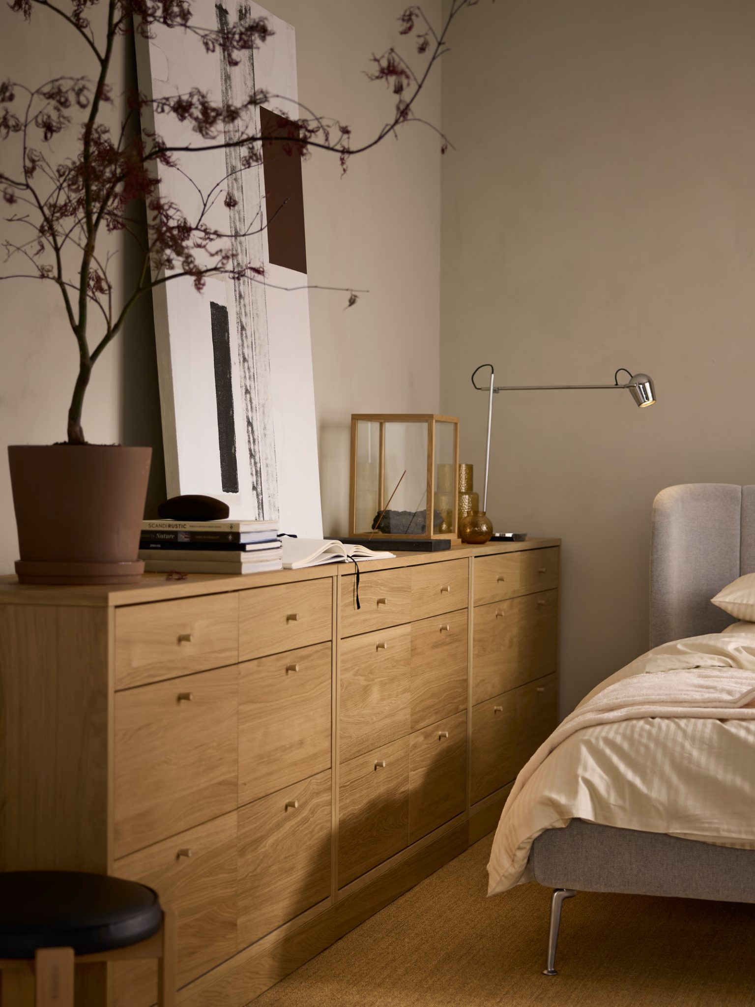 chambre IKEA contemporaine décoration naturelle