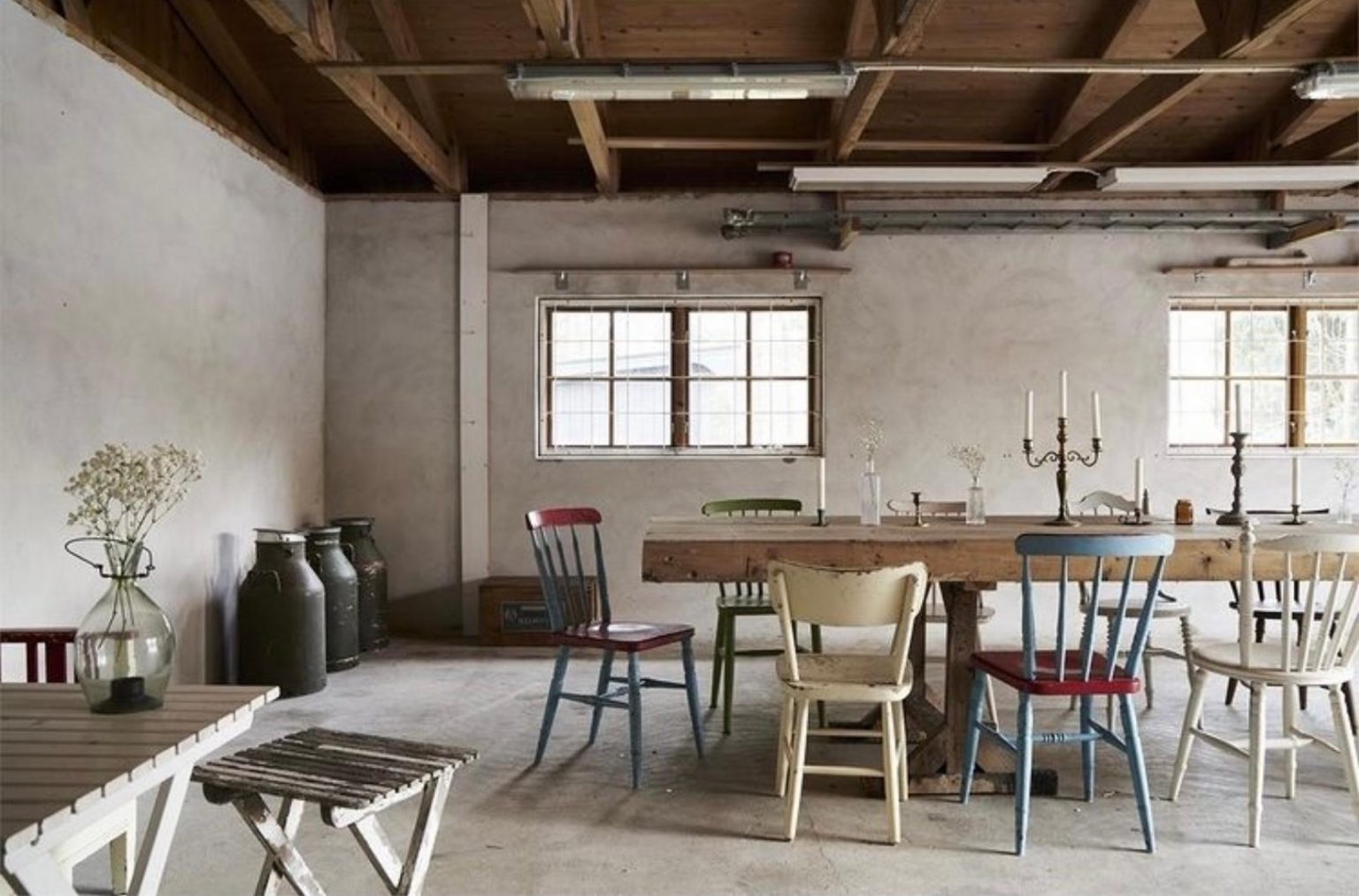 salle à manger rustique chic