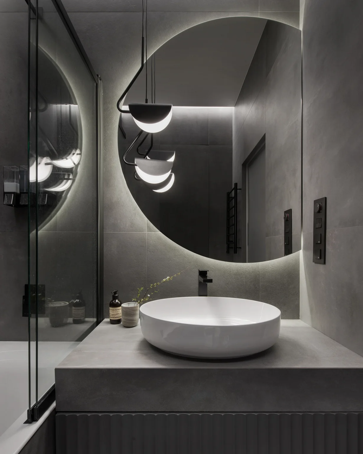 salle de bain petit appartement familial 57m2 décoration contemporaine