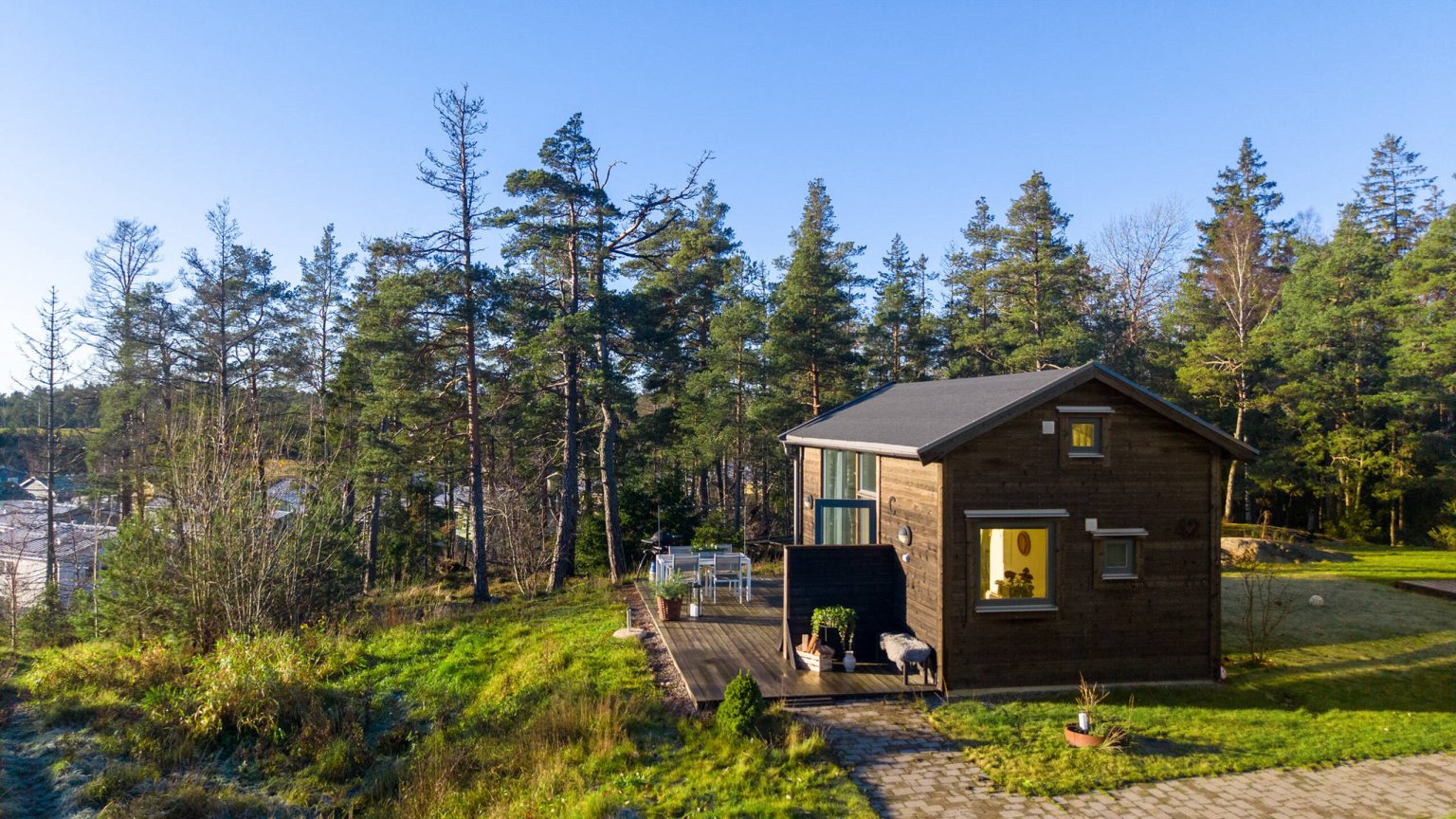 mini maison moderne en bois 22m2