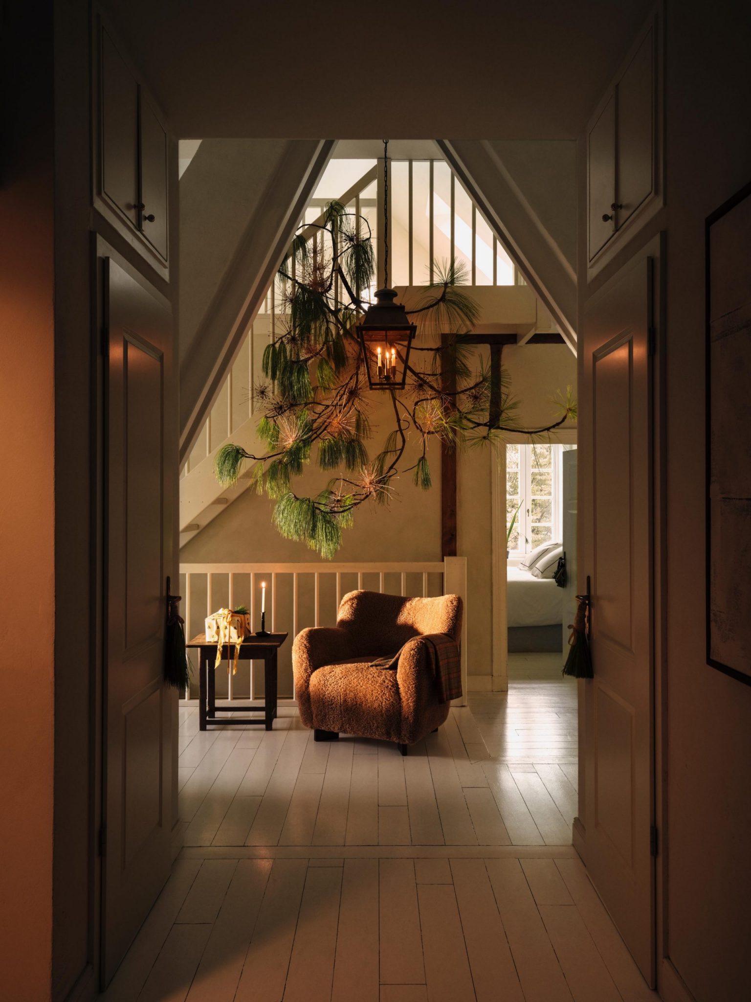 entrée avec branches de sapin Noël Zara Home