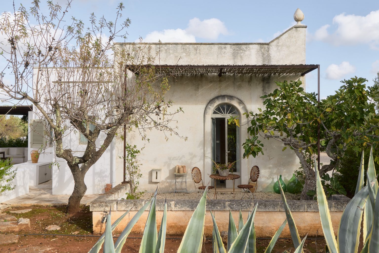 maison dans les Pouilles Villa Castelluccio fenêtres cintrées