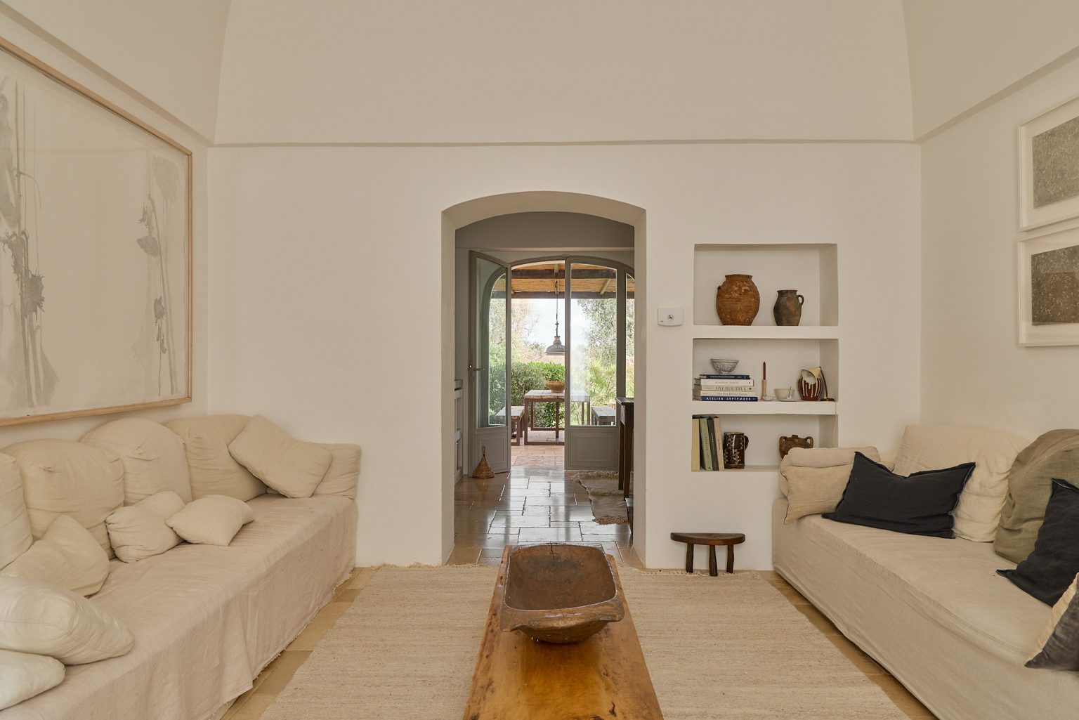 salon maison dans les Pouilles Villa Castelluccio