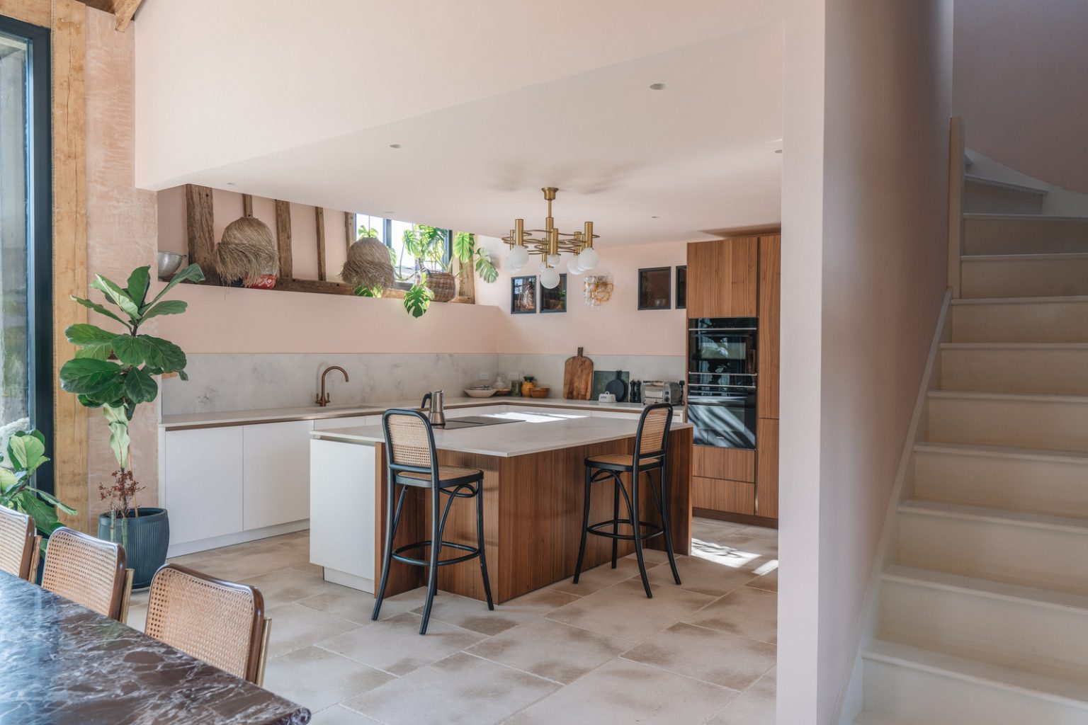 cuisine ancienne grange rénovée du 18e siècle