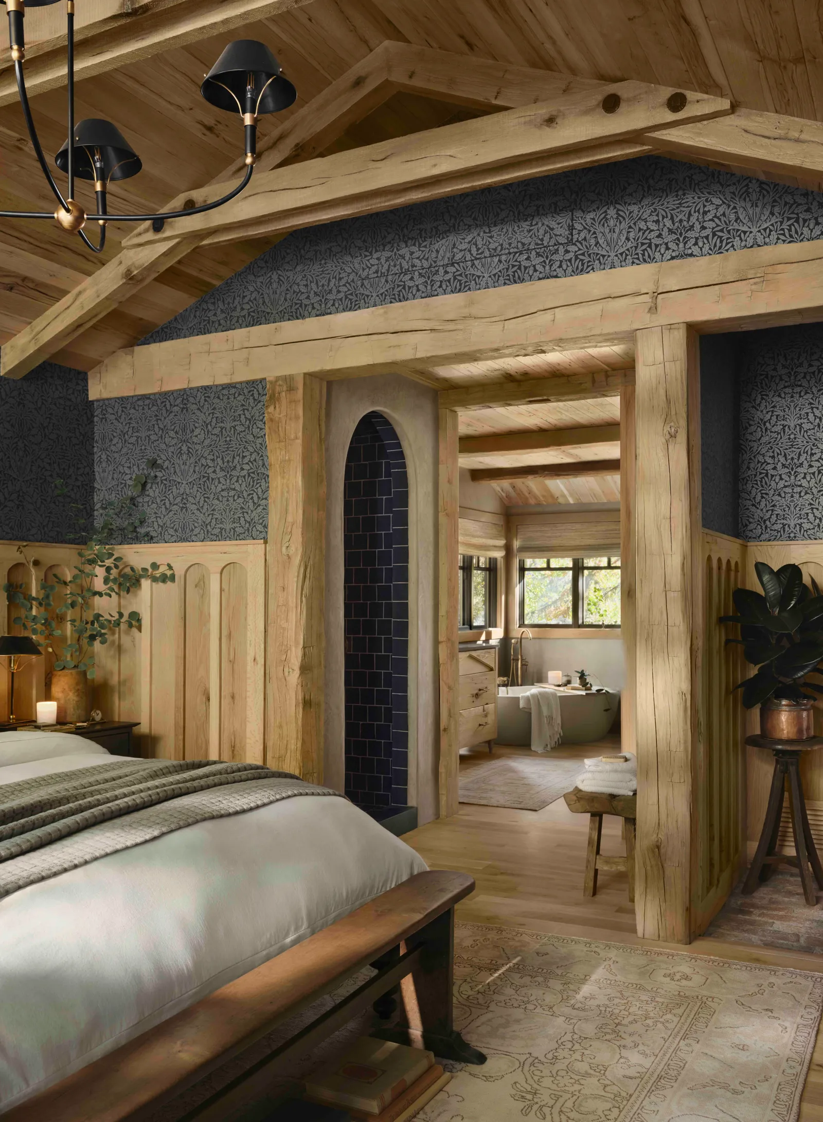 chambre rustique chic maison en bois Joanna et Chip Gaines dans les Rocheuses chambre rustique chic maison en bois Joanna et Chip Gaines dans les Rocheuses