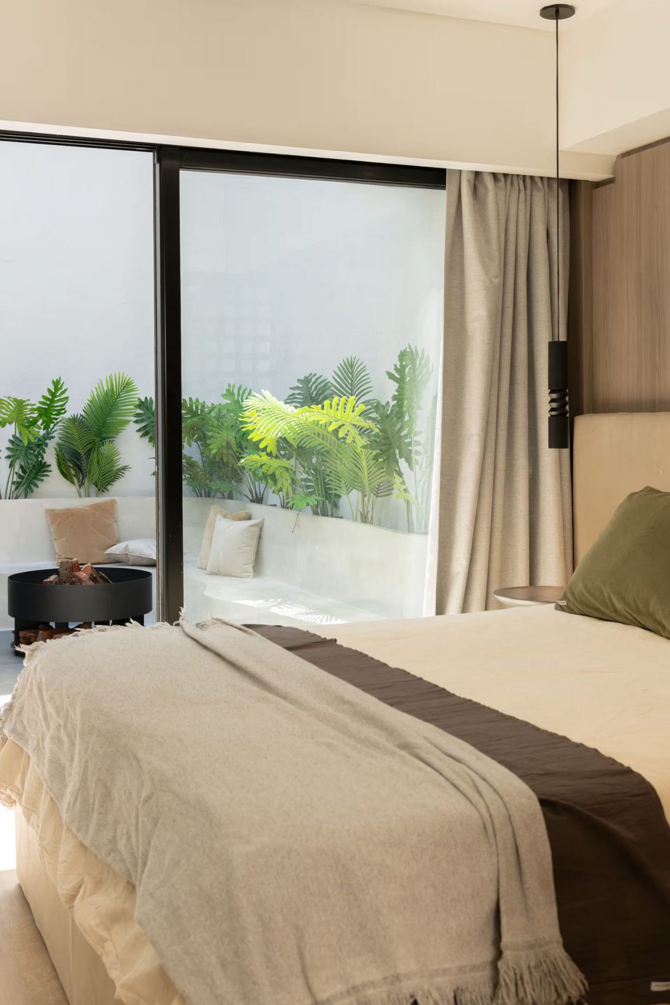 zone chambre avec patio studio 45m2