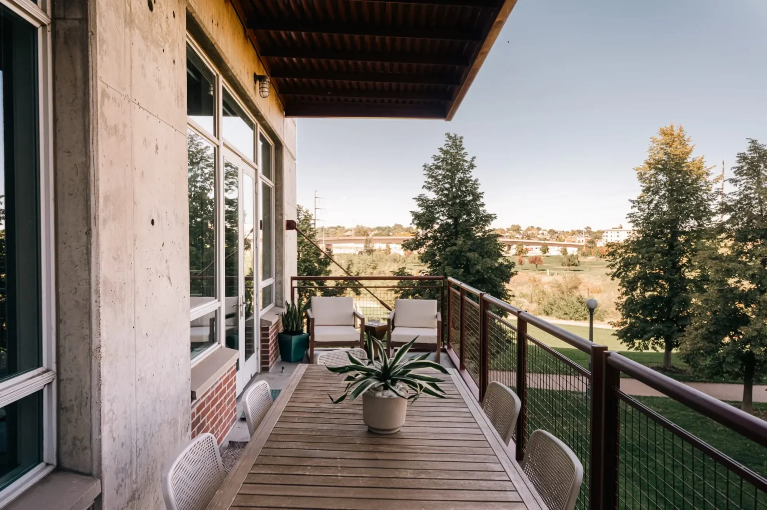 terrasse appartement style loft décoration contemporaine