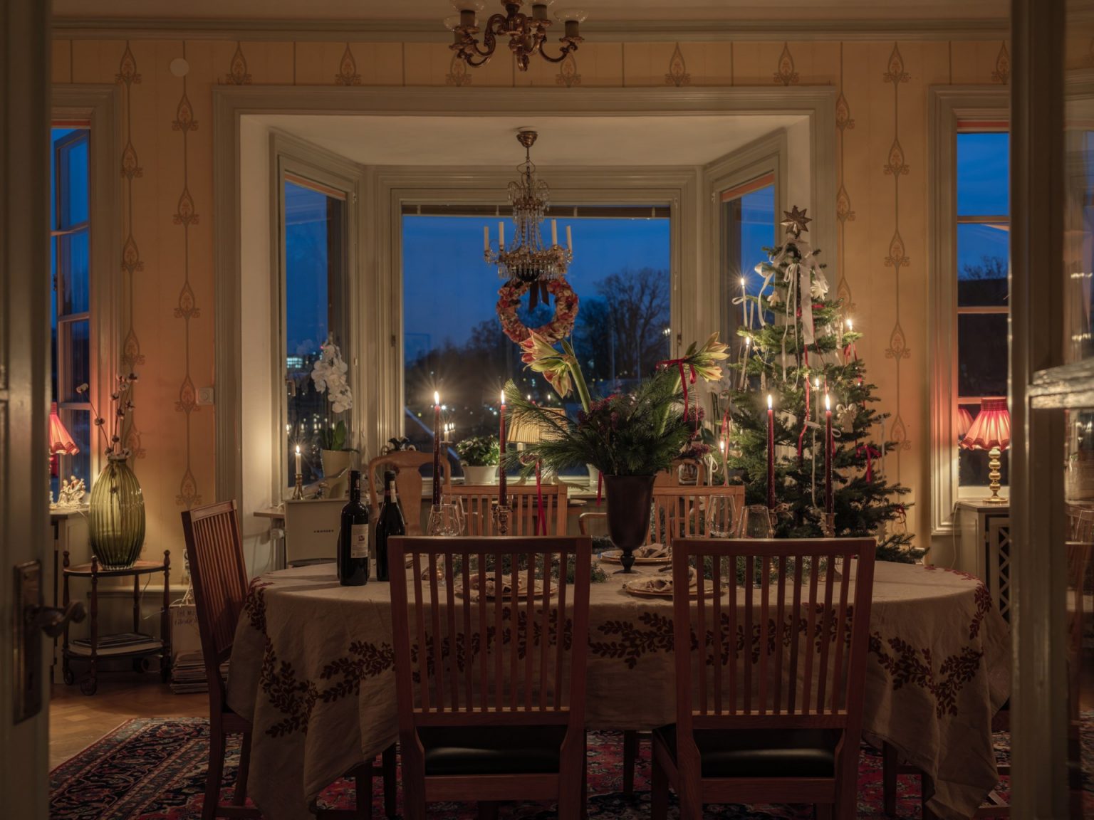 salle à manger décoration classique chic de Noël