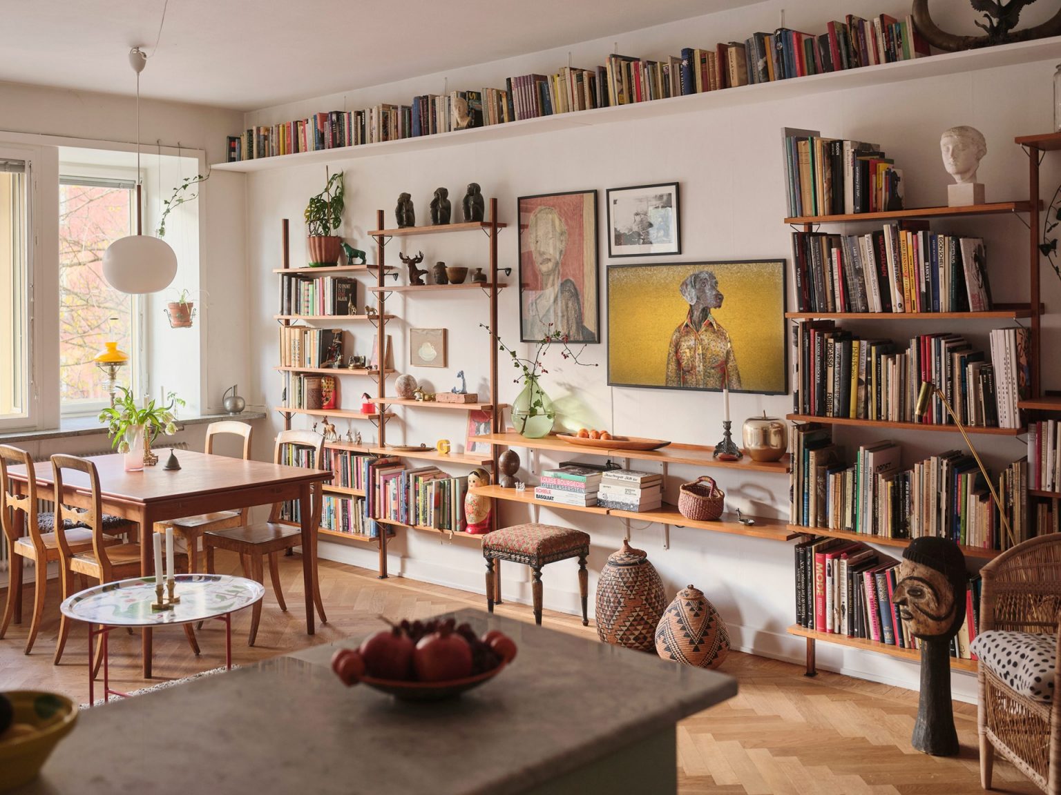 salon décoration vintage et scandinave