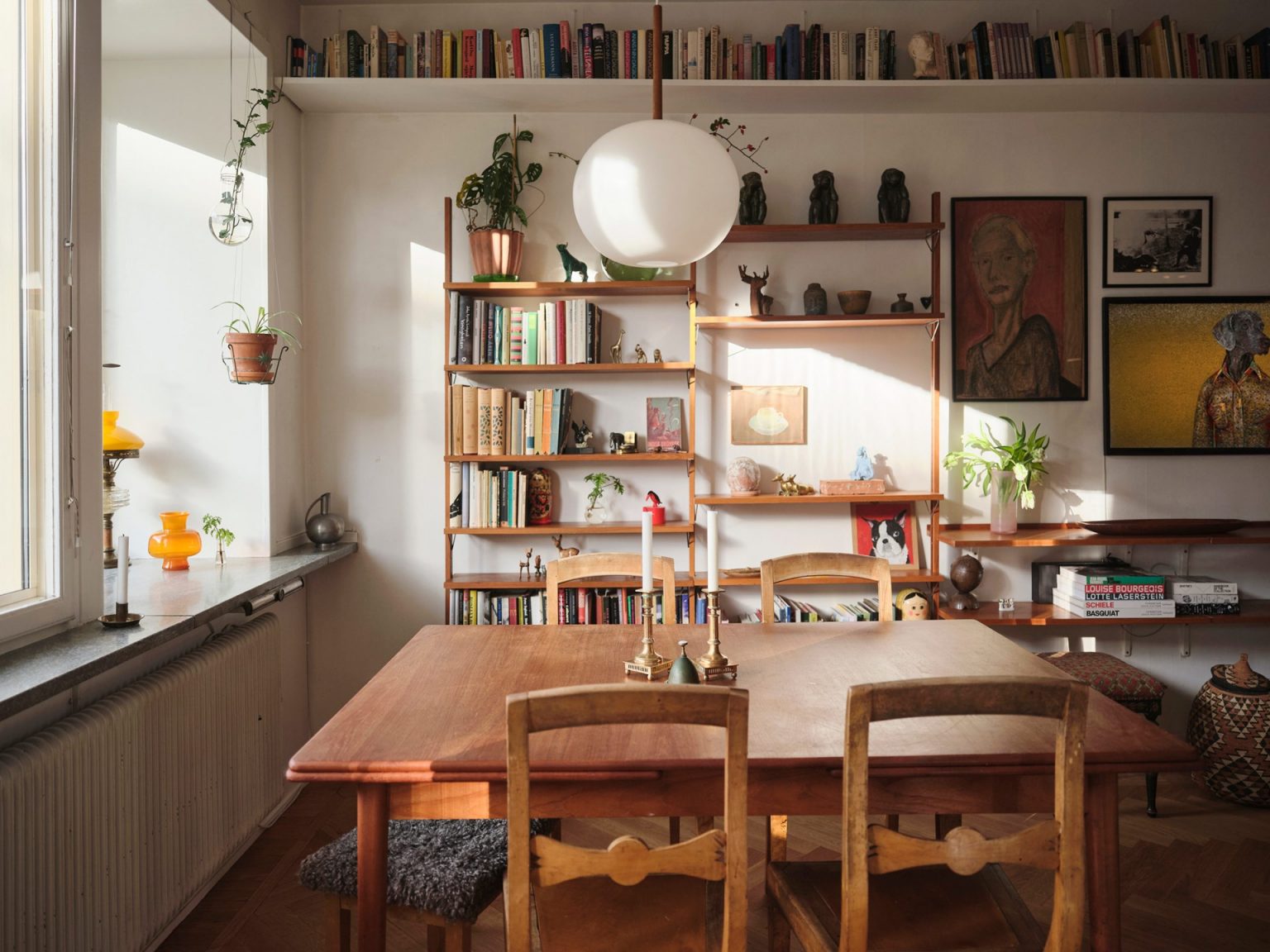 salle à manger décoration vintage et scandinave