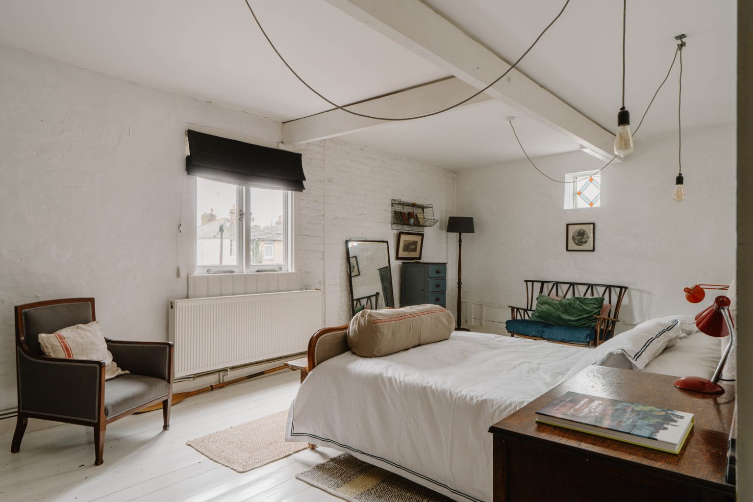 chambre avec poutres blanches décoration vintage chambre avec poutres blanches décoration vintage