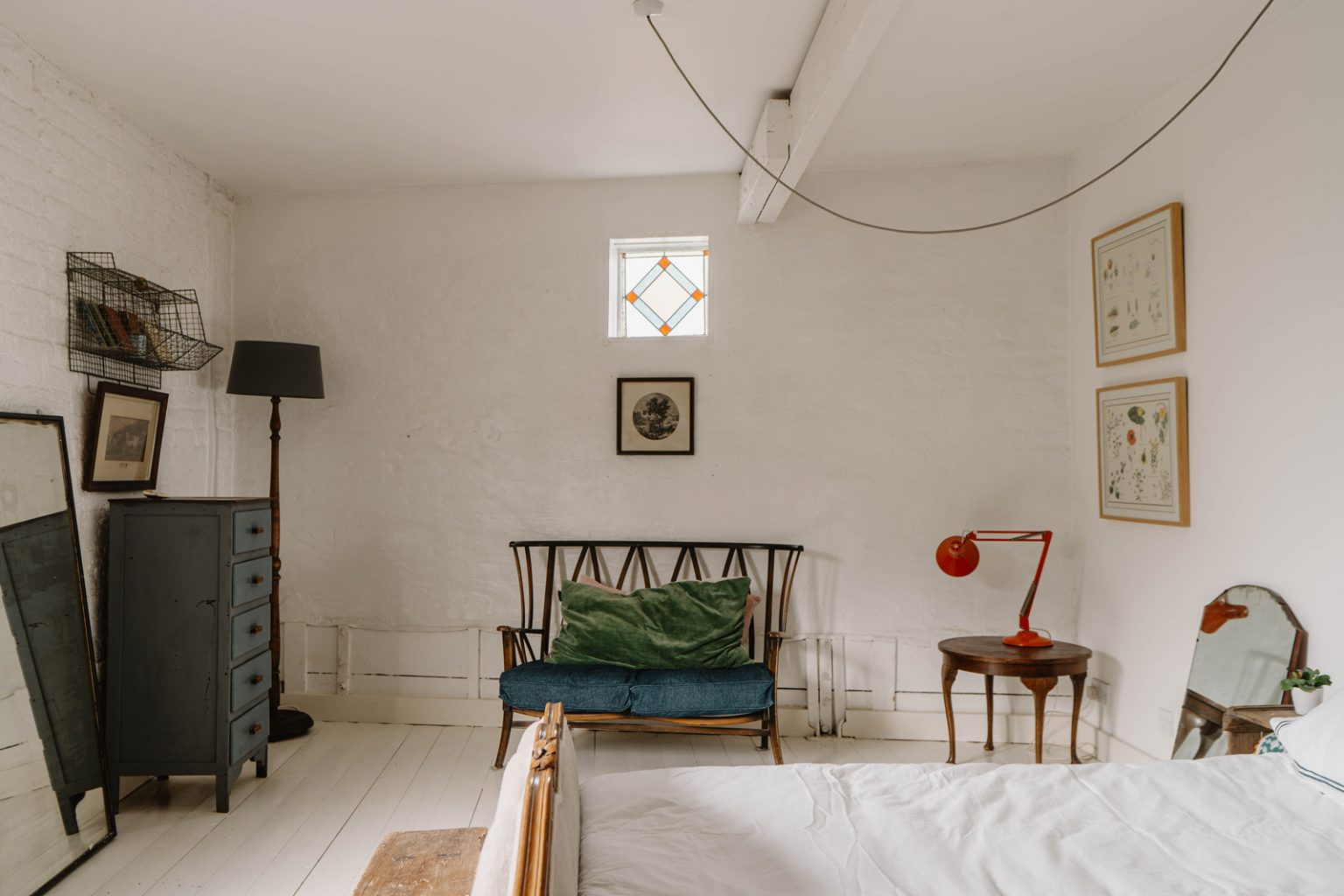 chambre avec poutres blanches décoration vintage chambre avec poutres blanches décoration vintage