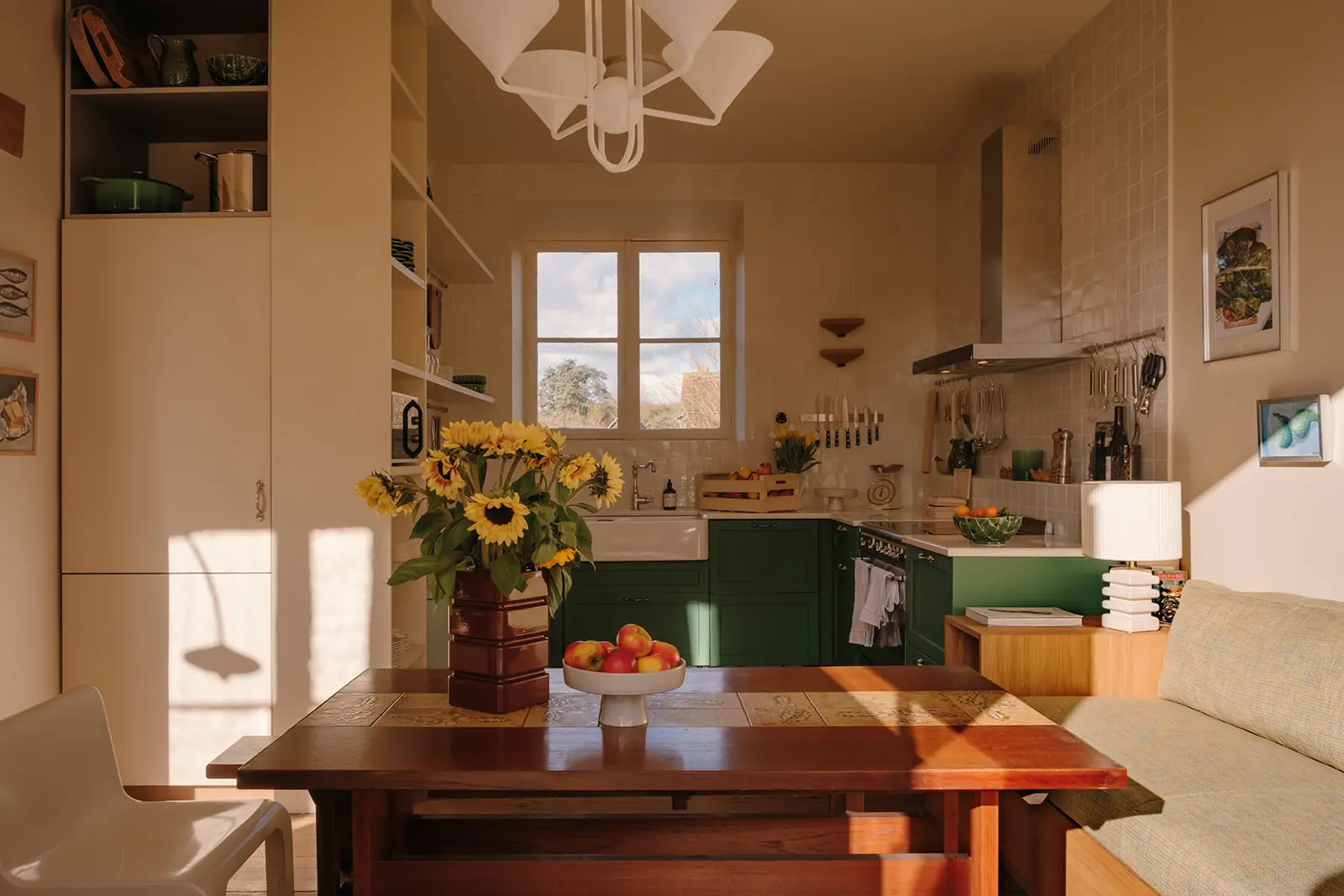 cuisine verte maison Normandie Rive par Side House